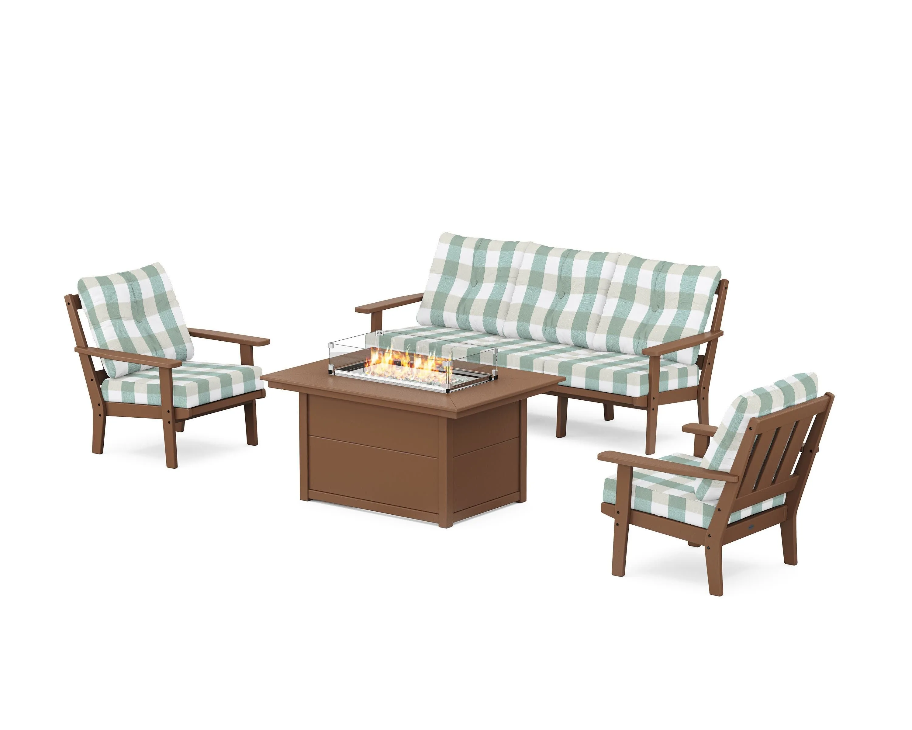 Oxford Deep Seating Fire Pit Table Set