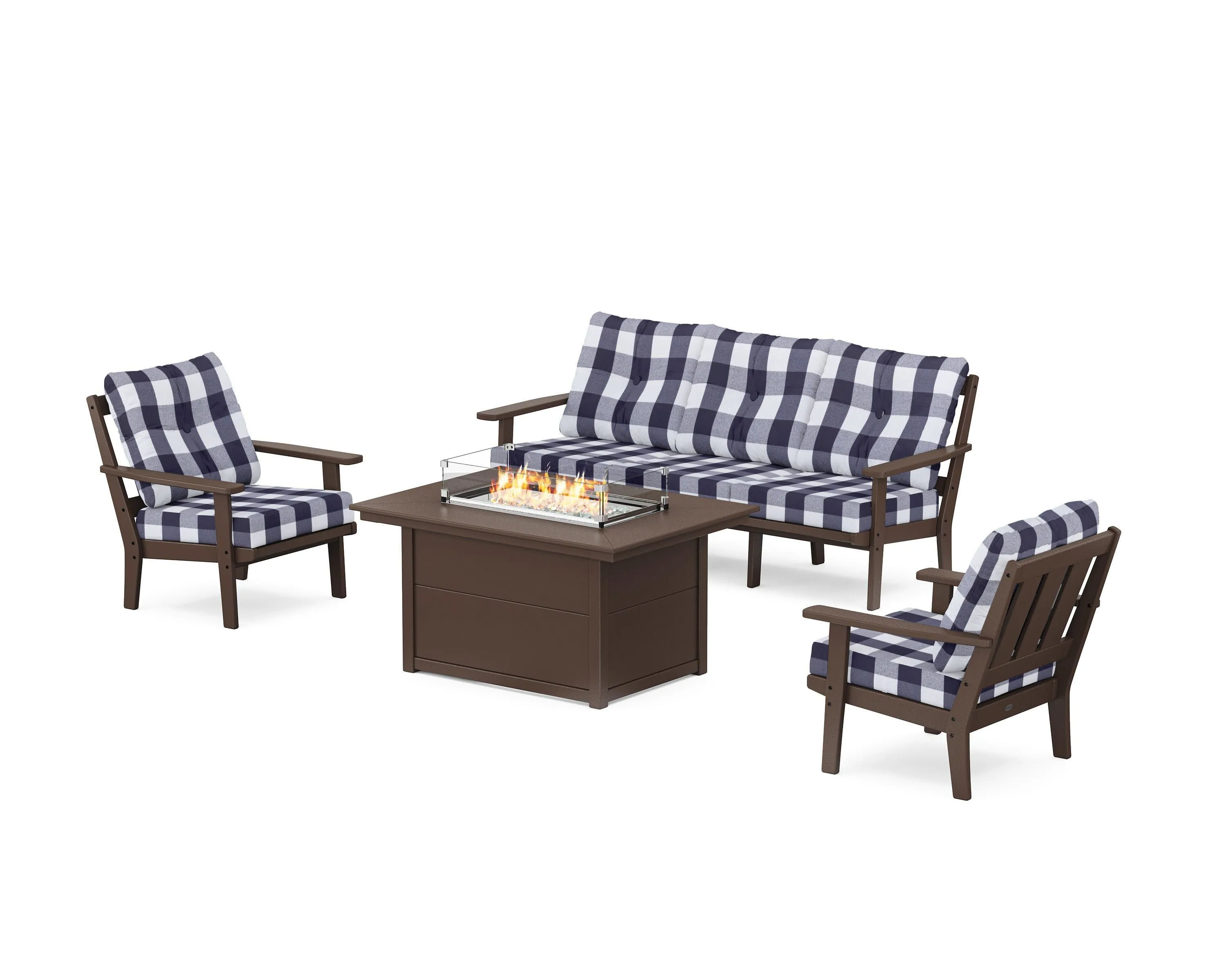 Oxford Deep Seating Fire Pit Table Set