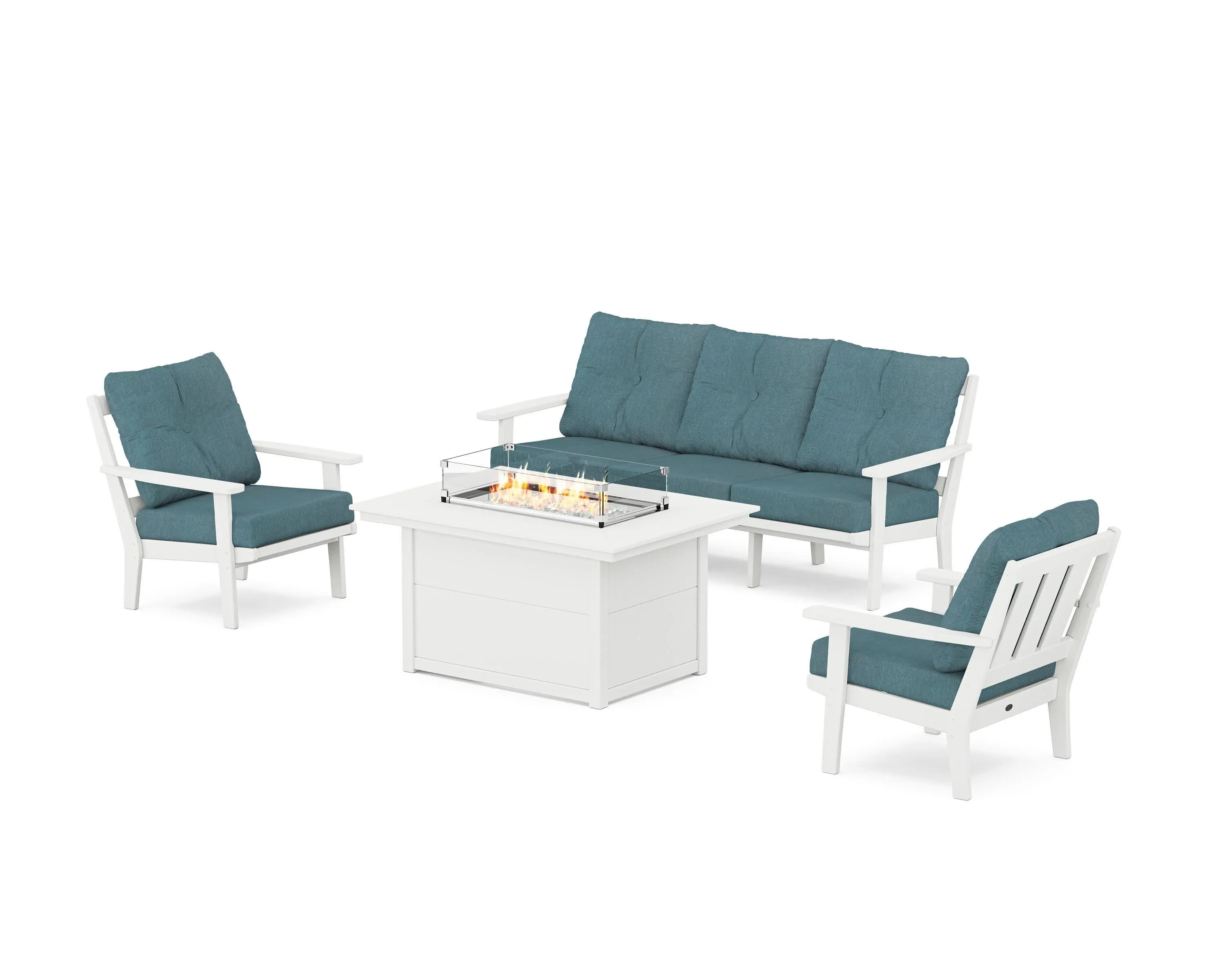 Oxford Deep Seating Fire Pit Table Set