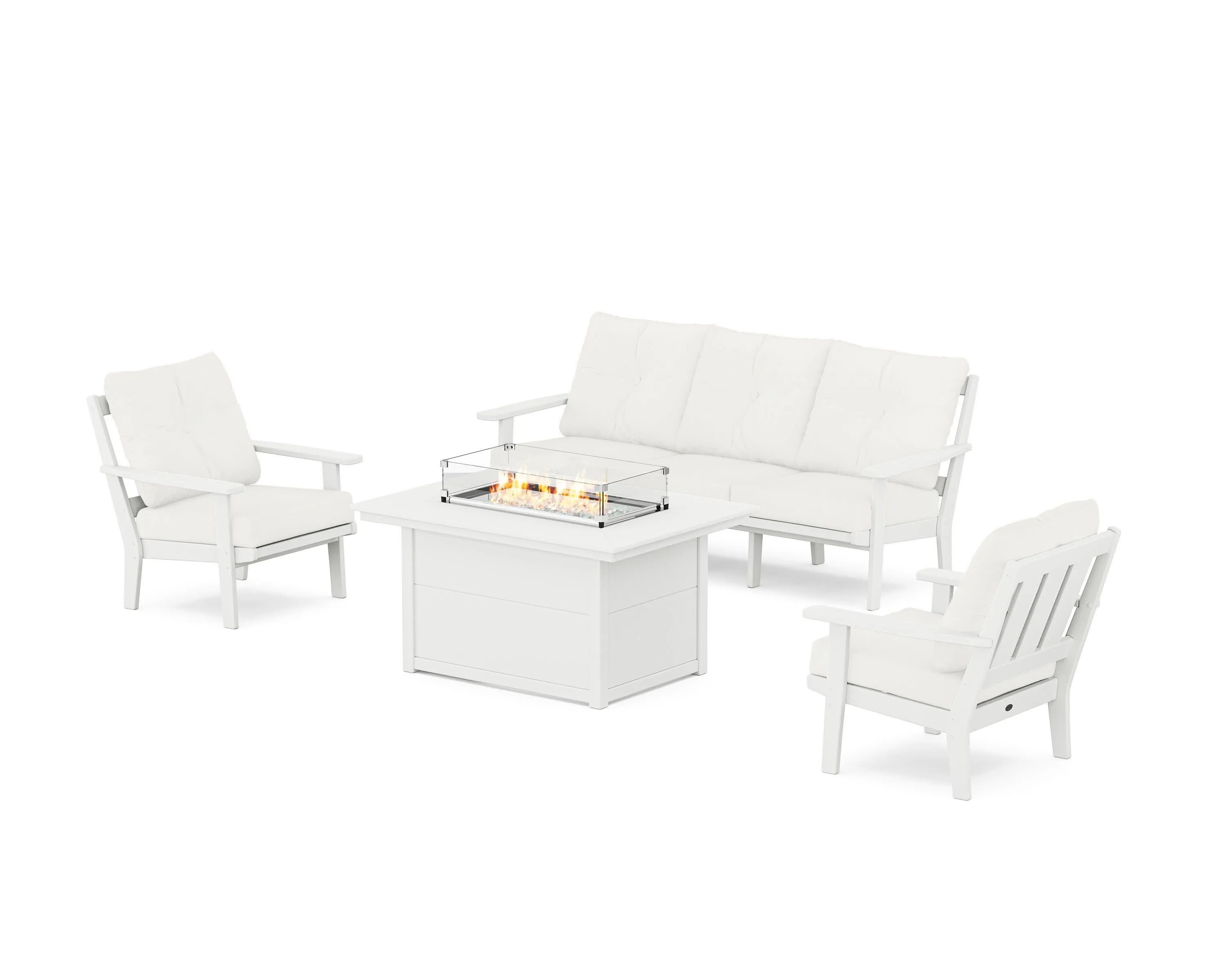 Oxford Deep Seating Fire Pit Table Set