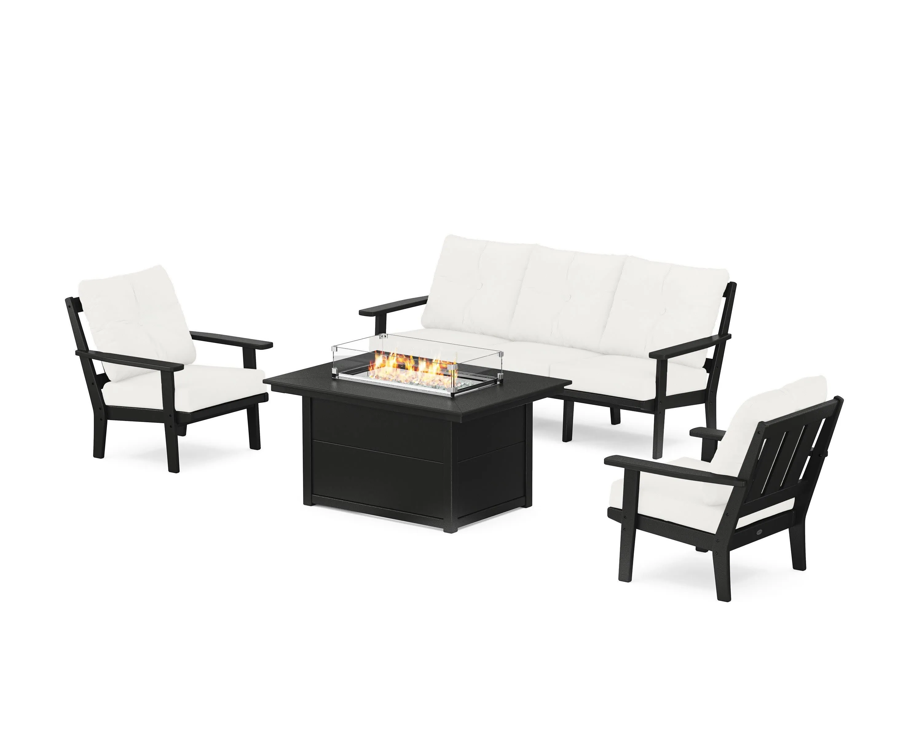 Oxford Deep Seating Fire Pit Table Set