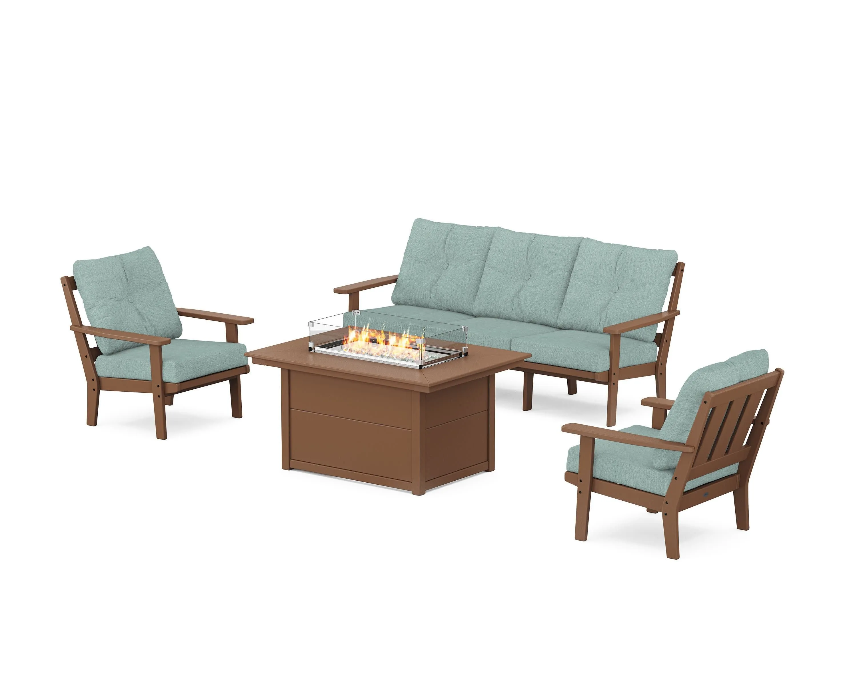 Oxford Deep Seating Fire Pit Table Set