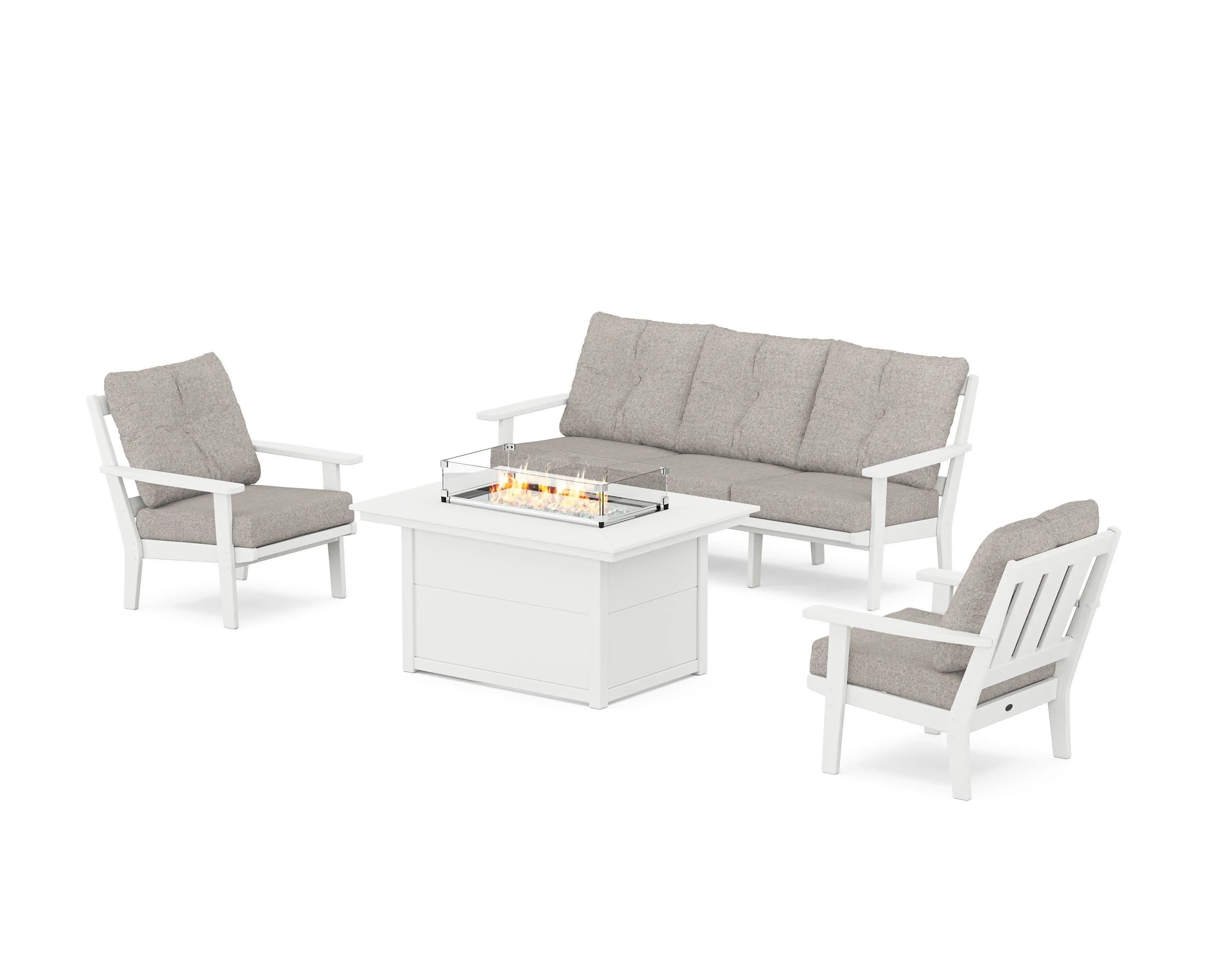 Oxford Deep Seating Fire Pit Table Set