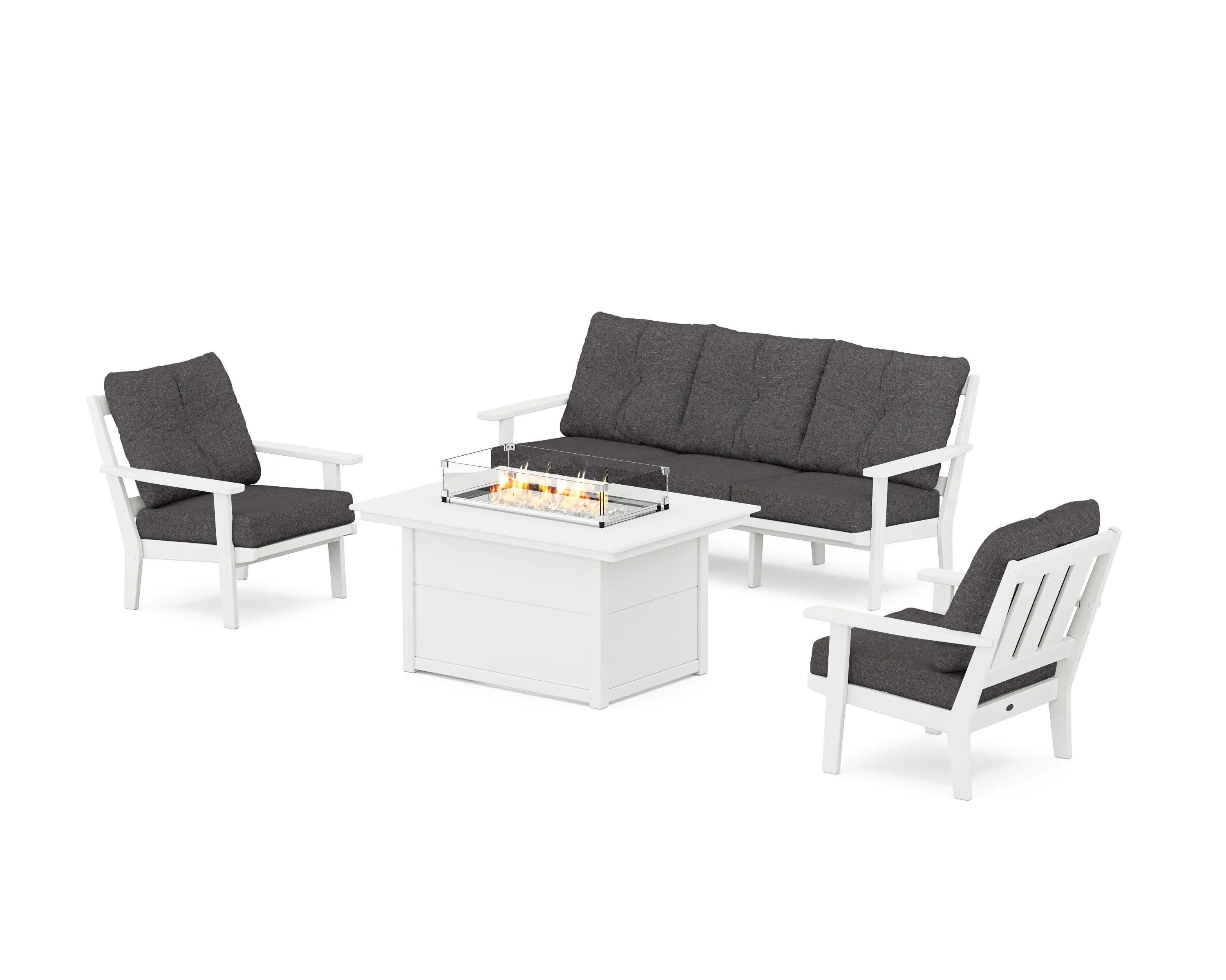 Oxford Deep Seating Fire Pit Table Set