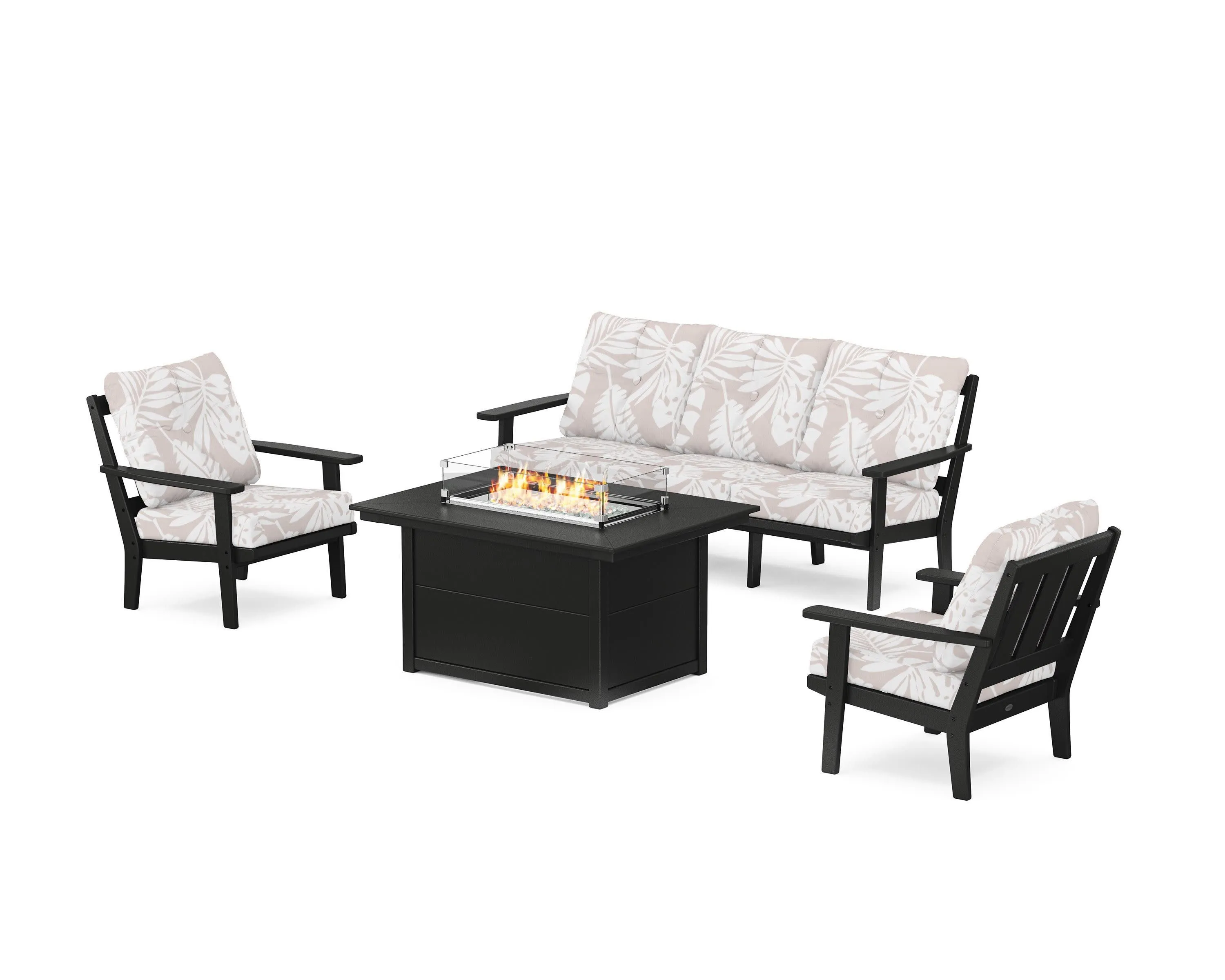 Oxford Deep Seating Fire Pit Table Set