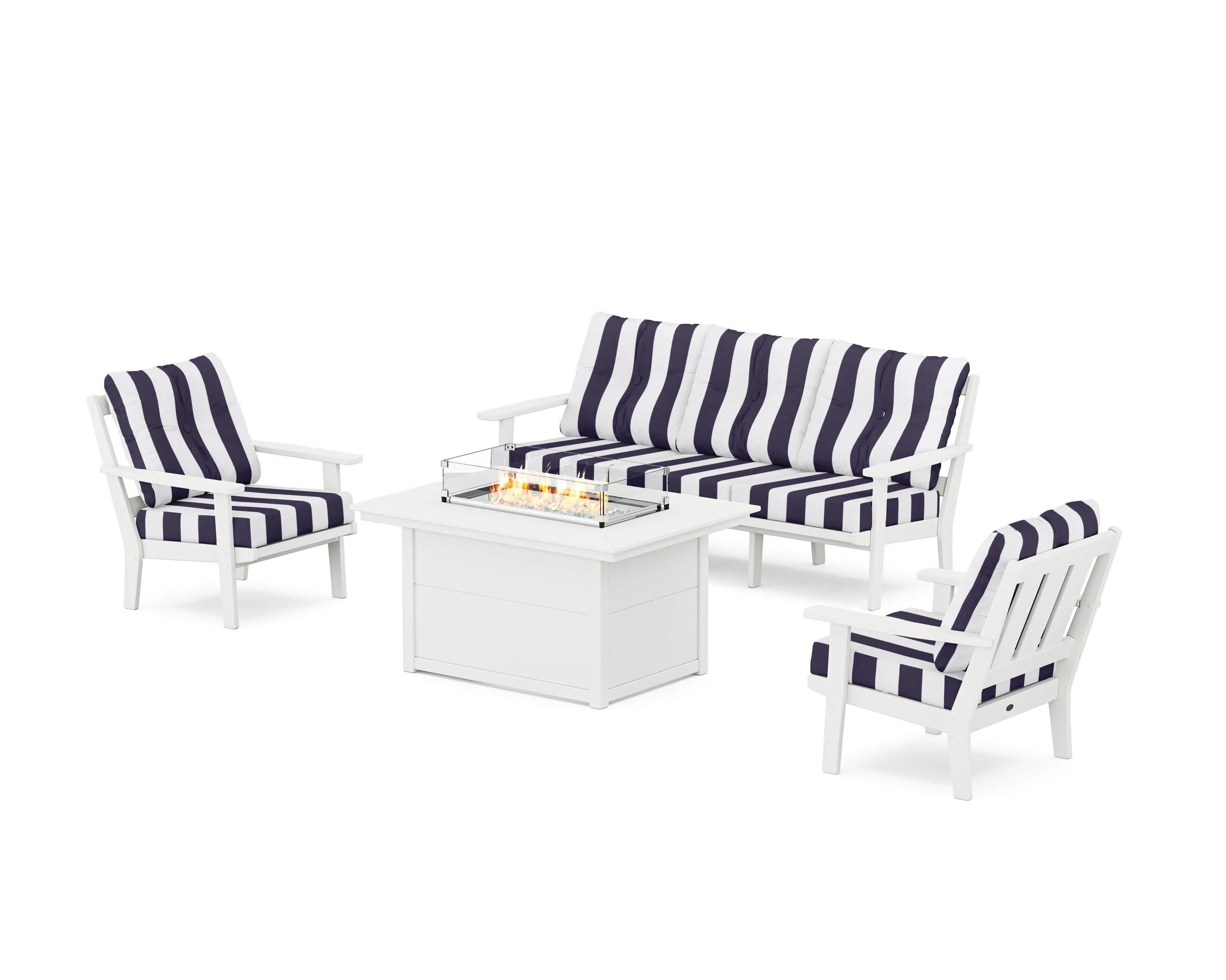 Oxford Deep Seating Fire Pit Table Set