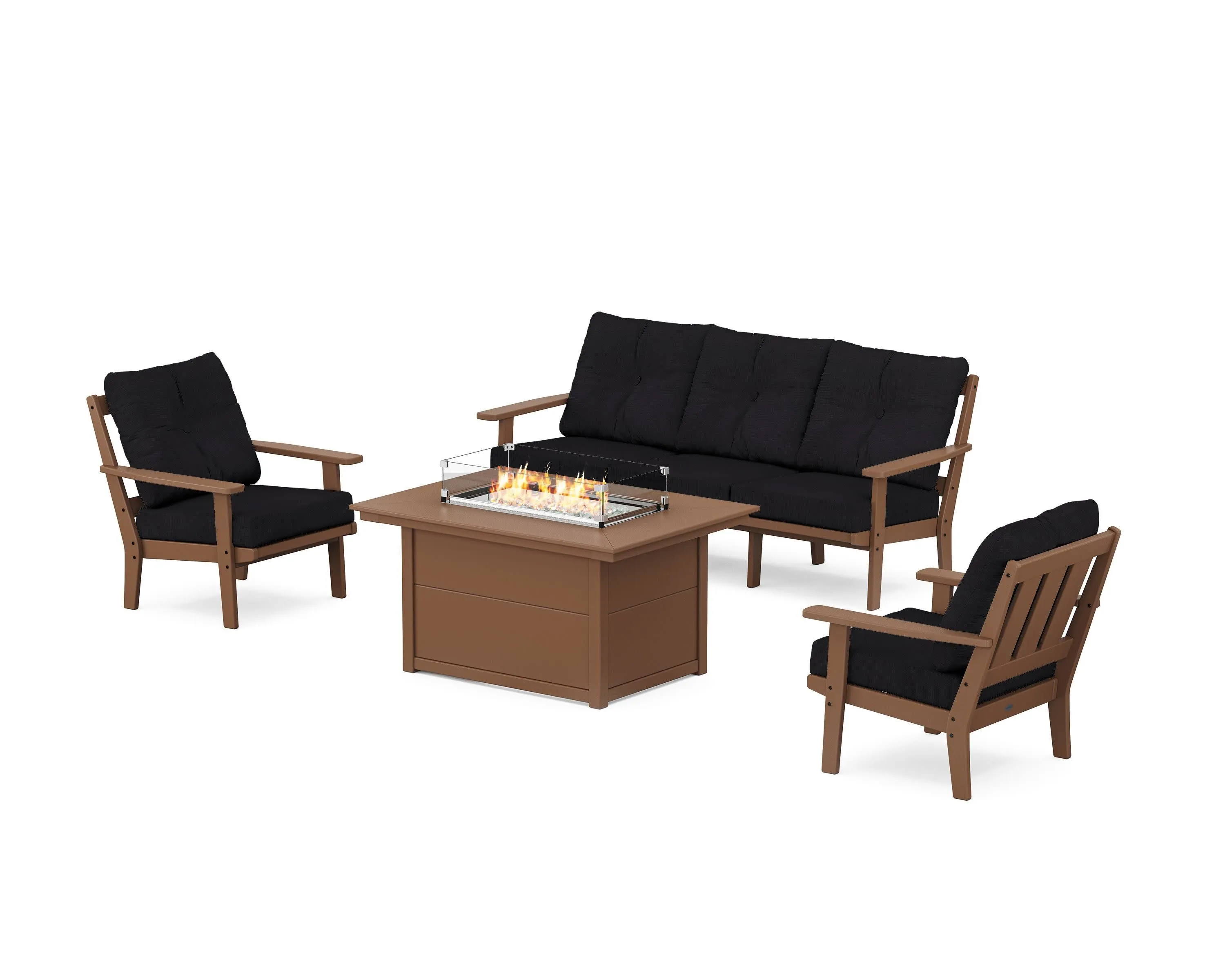 Oxford Deep Seating Fire Pit Table Set