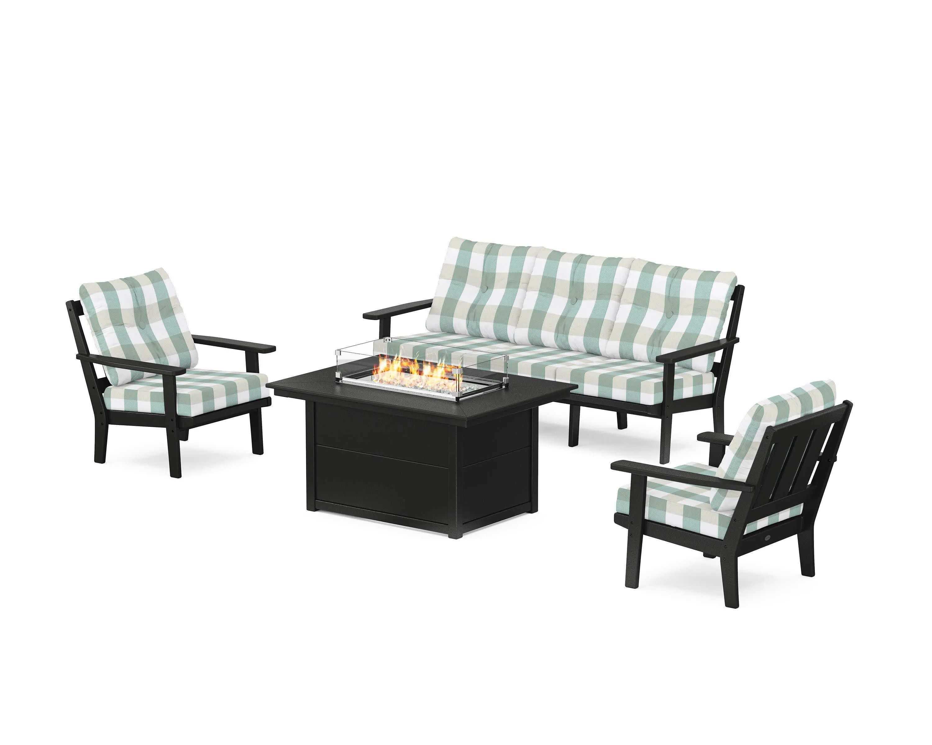 Oxford Deep Seating Fire Pit Table Set