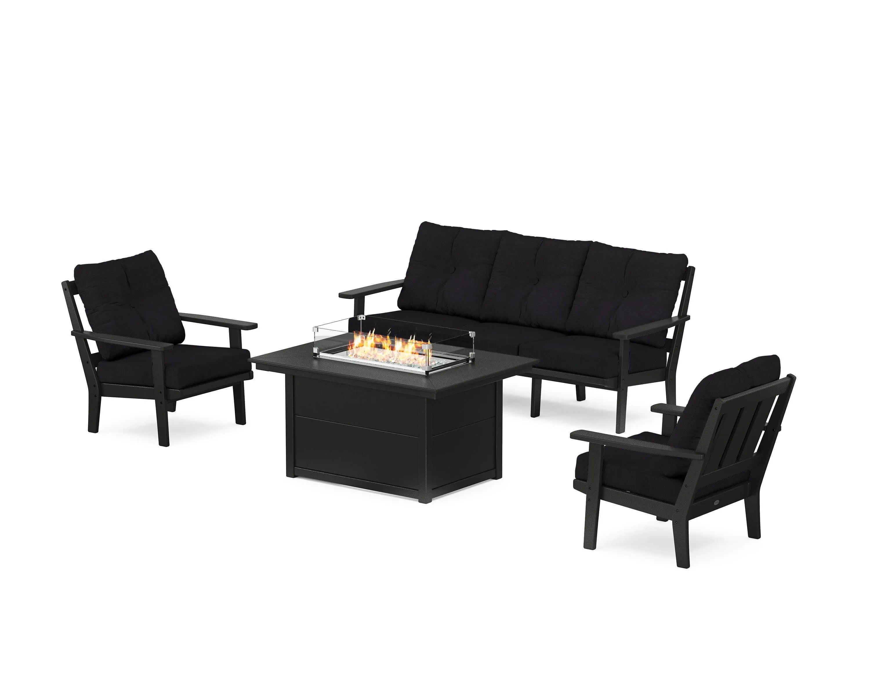 Oxford Deep Seating Fire Pit Table Set