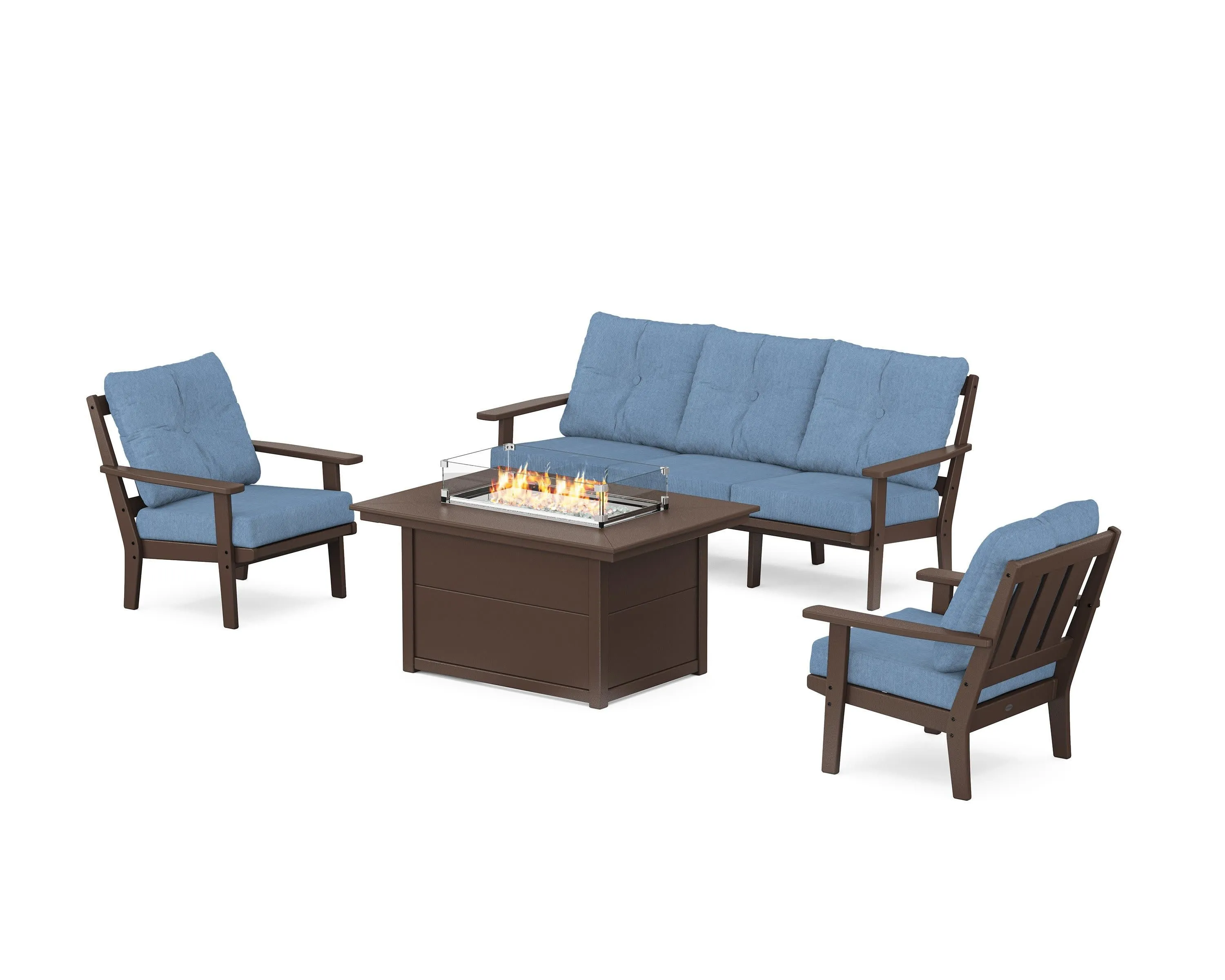 Oxford Deep Seating Fire Pit Table Set