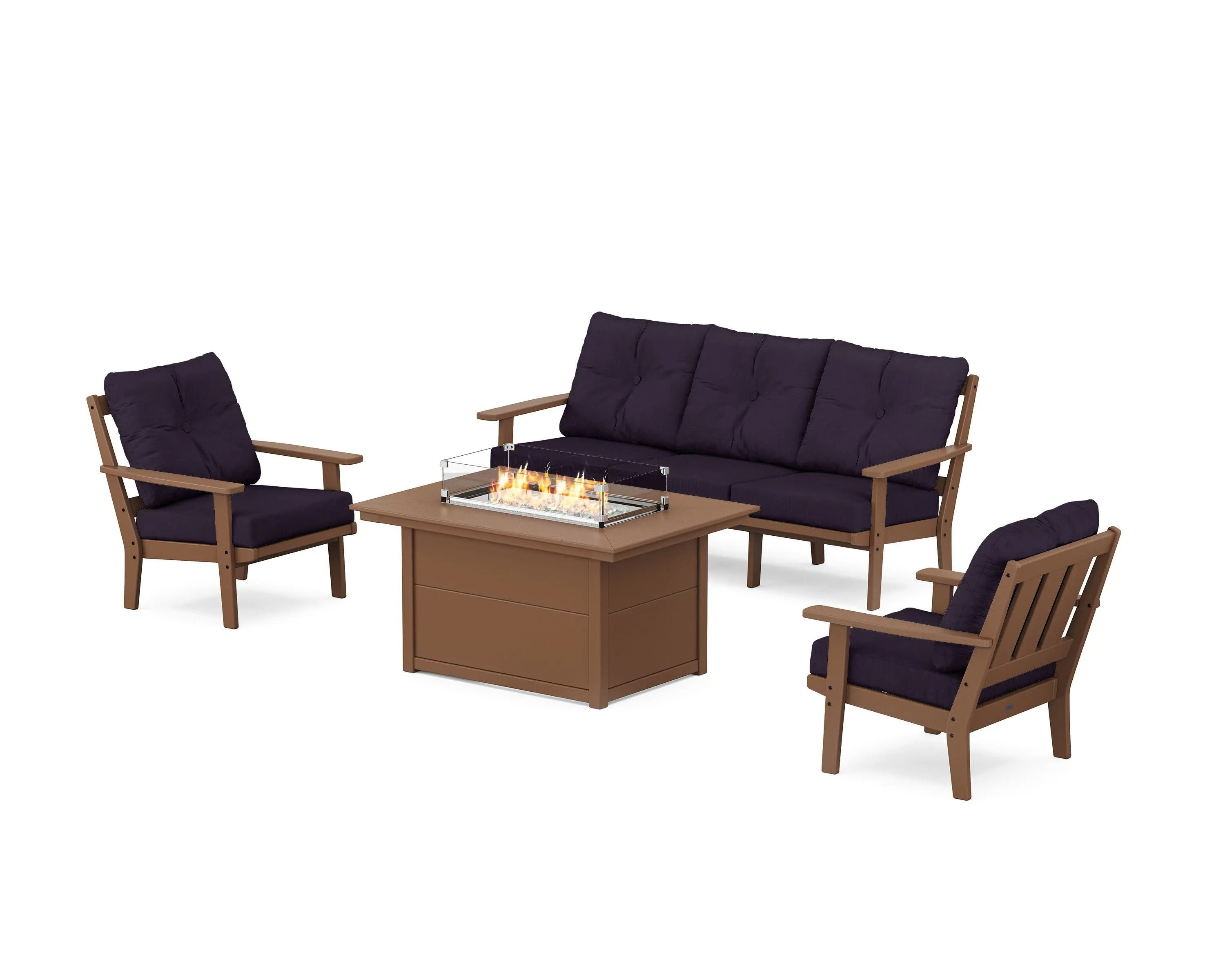 Oxford Deep Seating Fire Pit Table Set