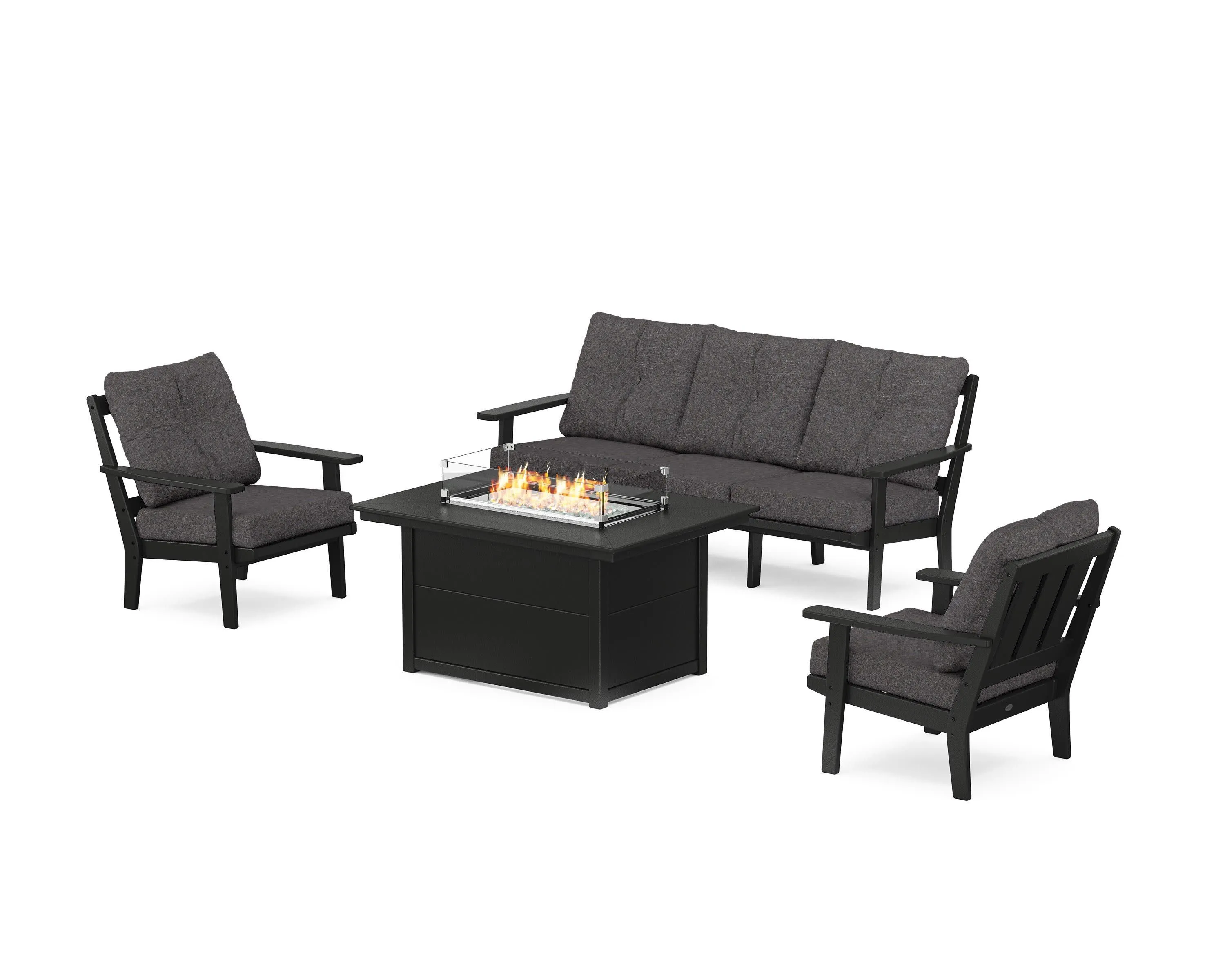 Oxford Deep Seating Fire Pit Table Set