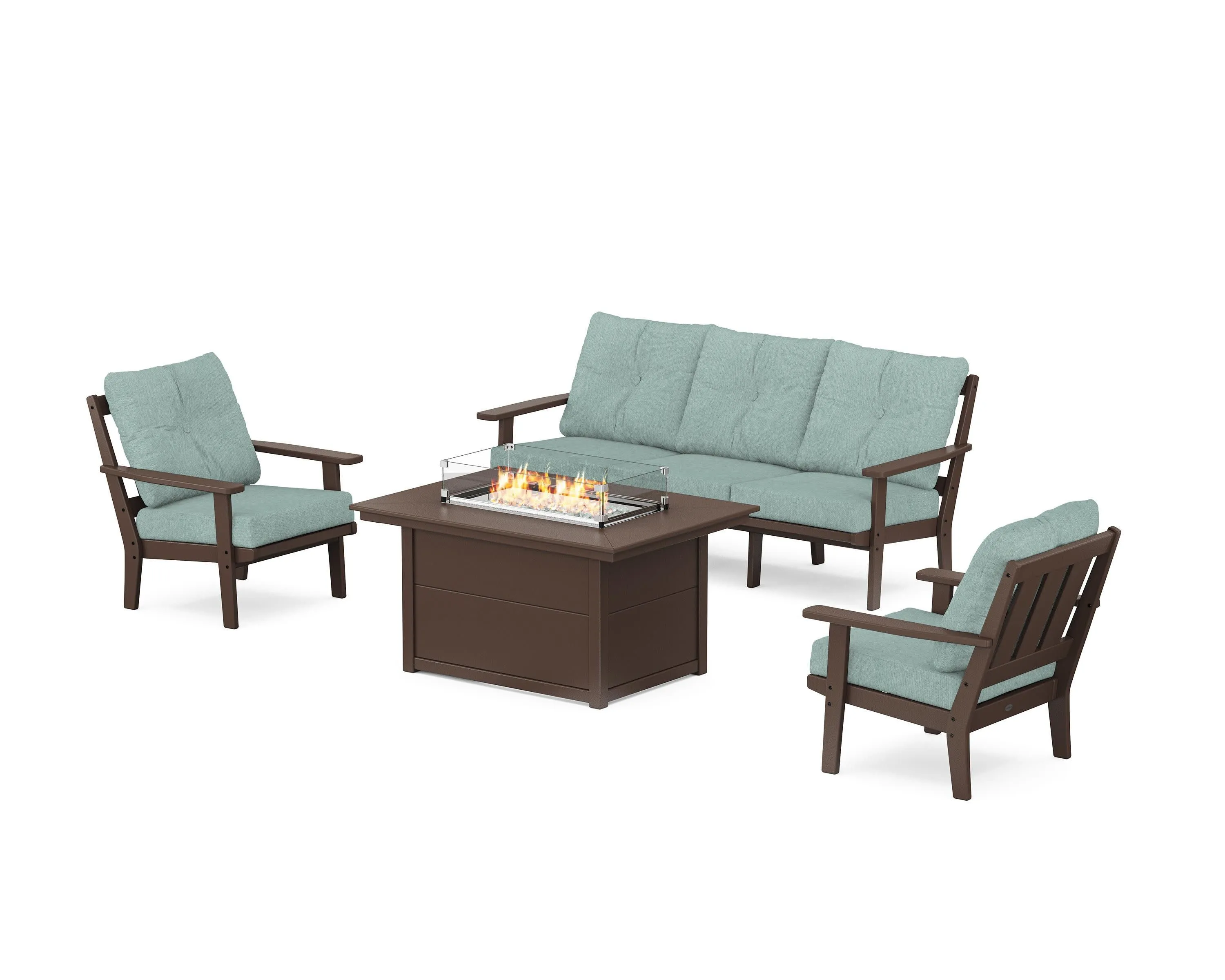 Oxford Deep Seating Fire Pit Table Set
