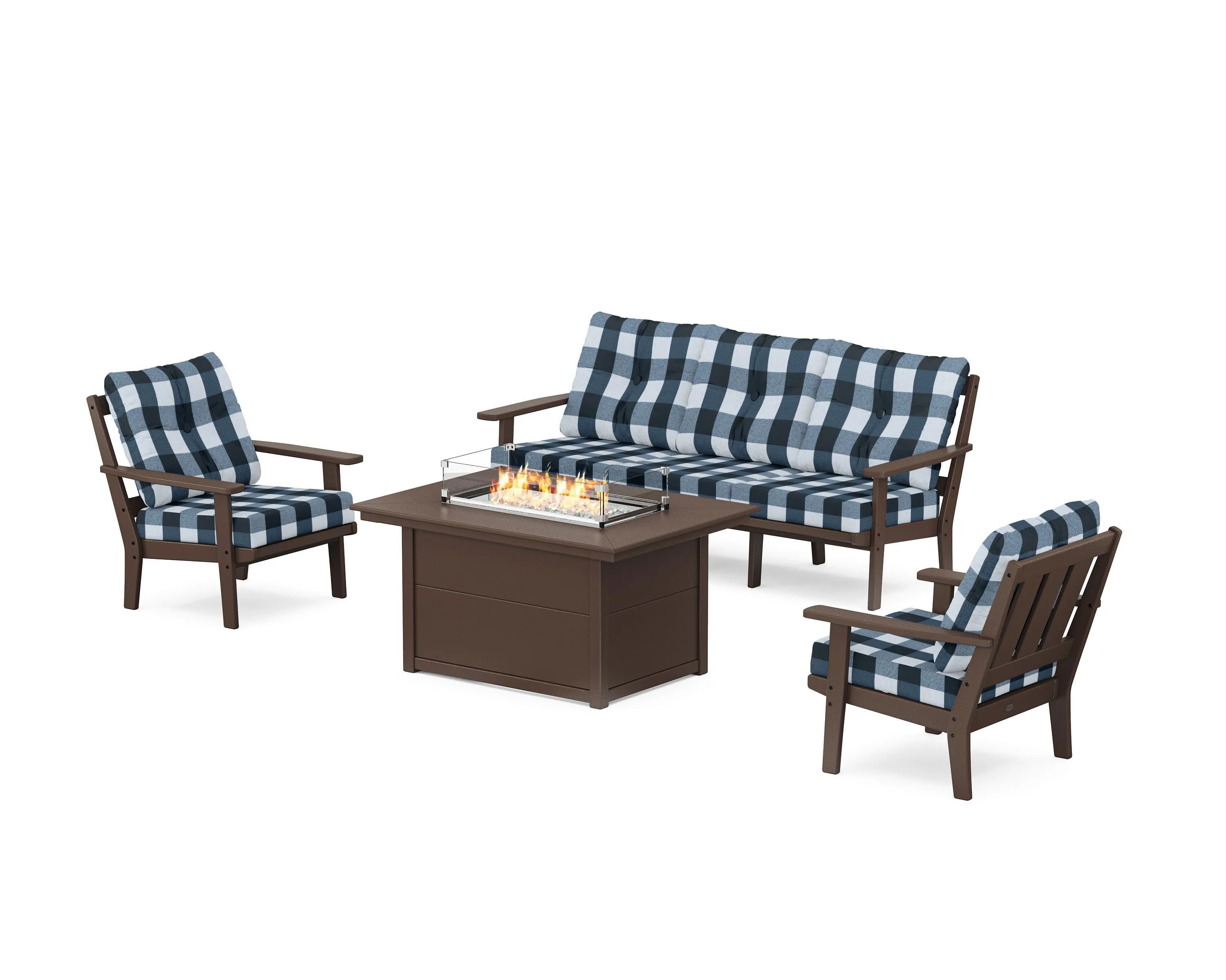 Oxford Deep Seating Fire Pit Table Set