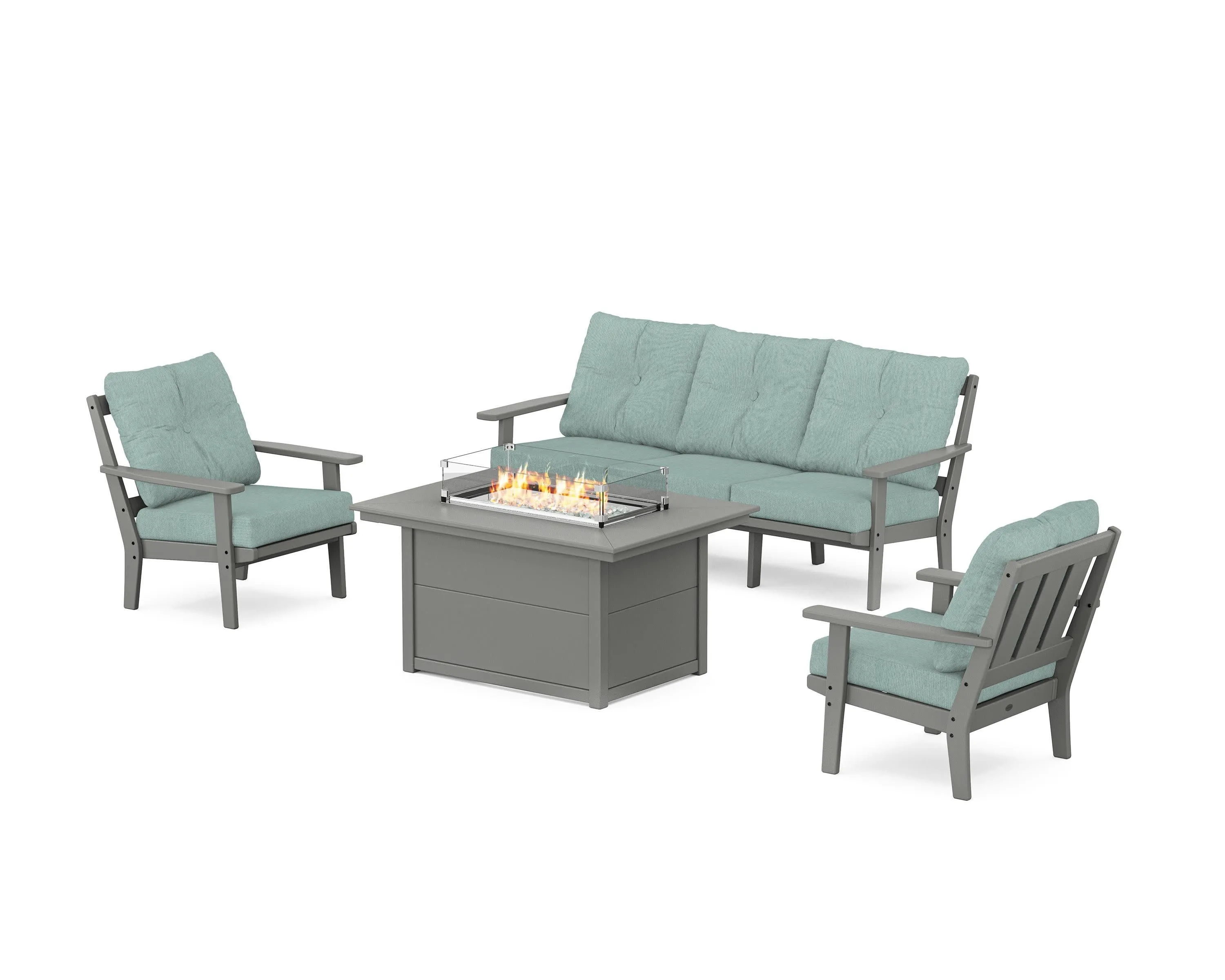 Oxford Deep Seating Fire Pit Table Set