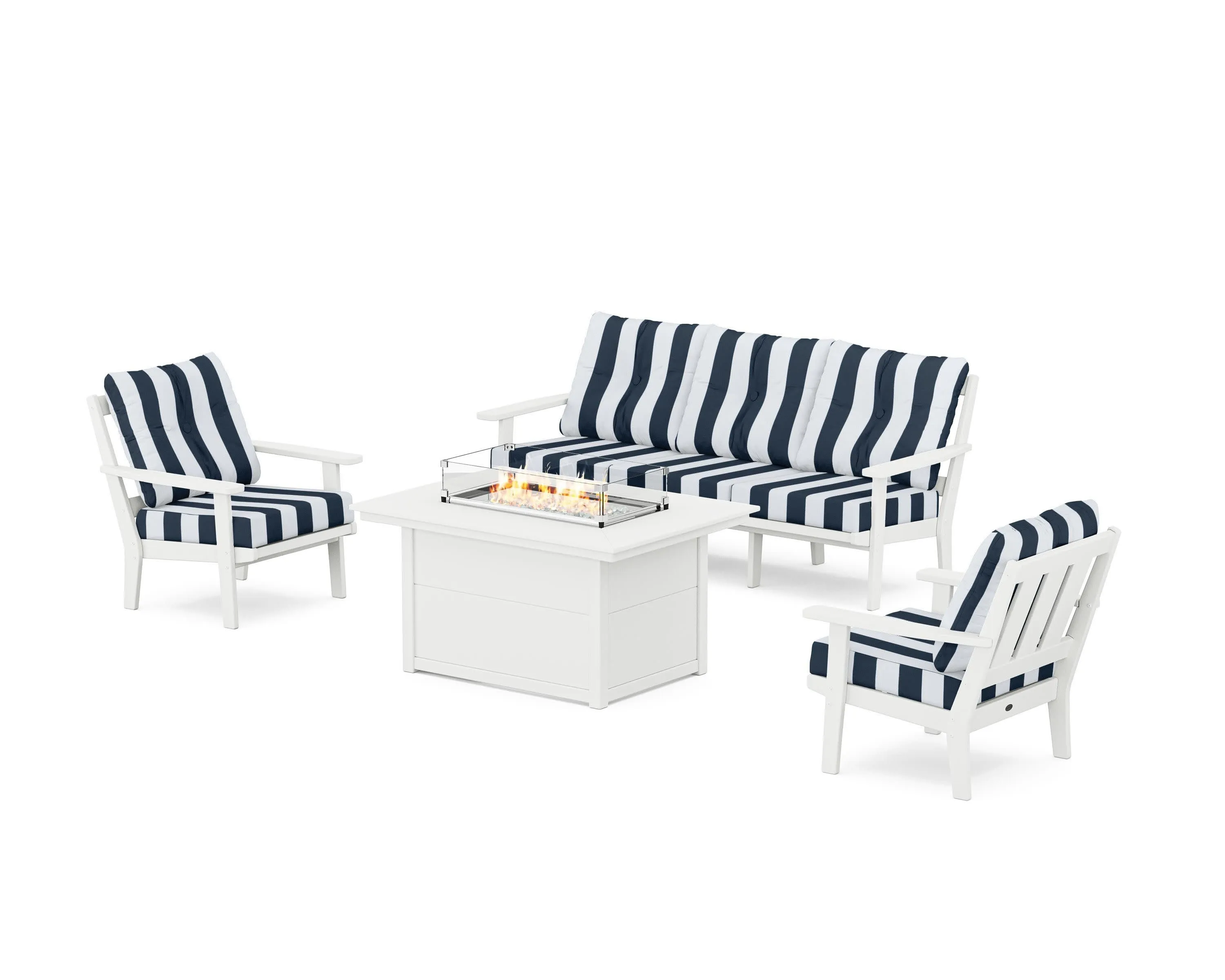 Oxford Deep Seating Fire Pit Table Set