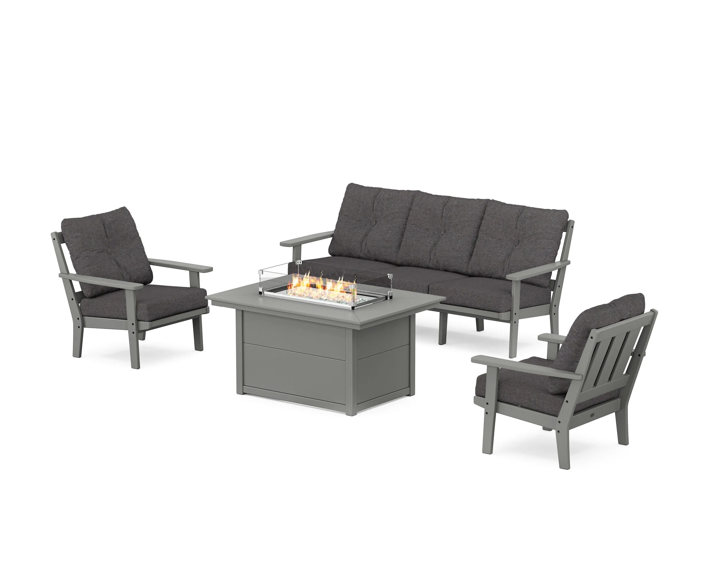 Oxford Deep Seating Fire Pit Table Set
