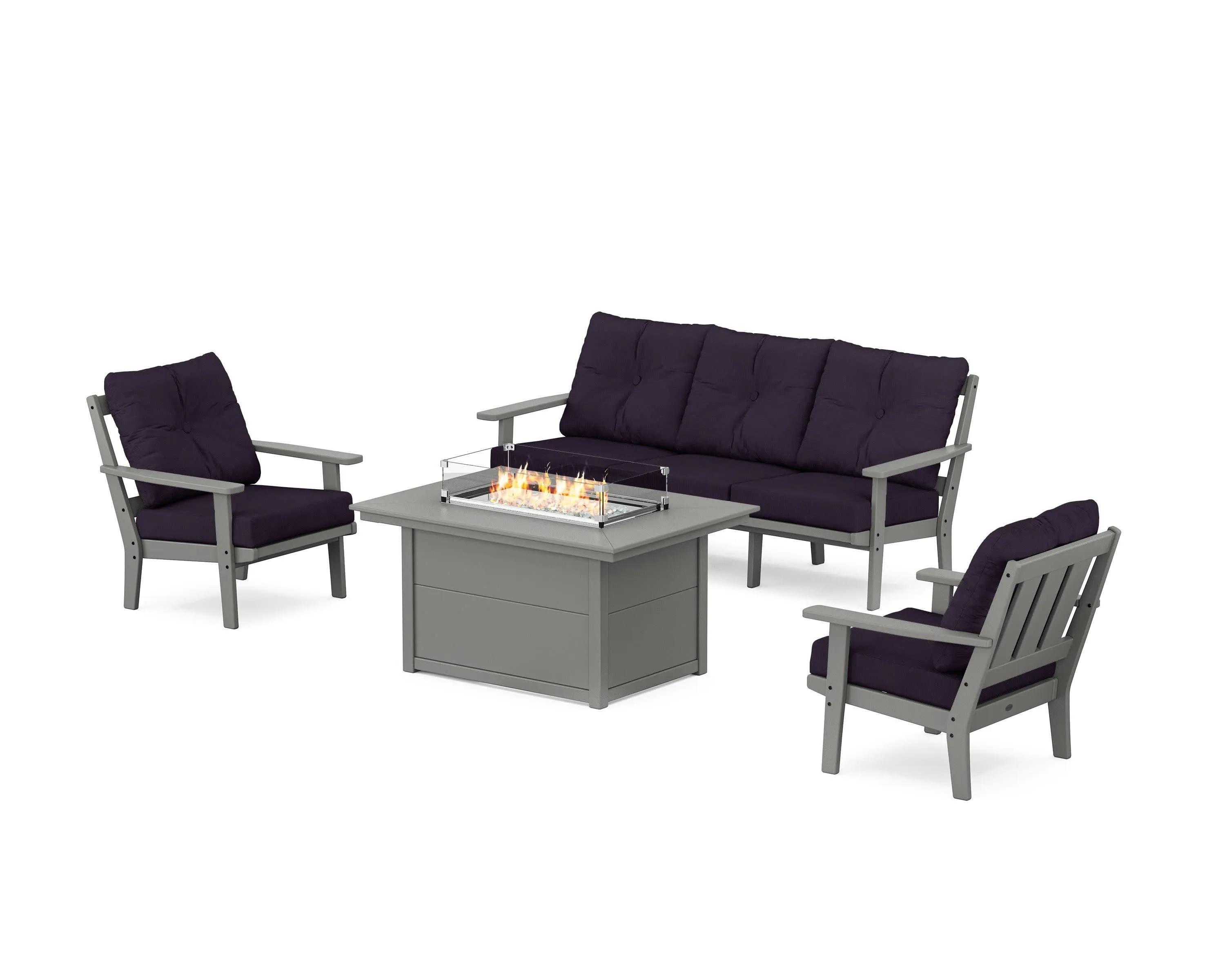 Oxford Deep Seating Fire Pit Table Set
