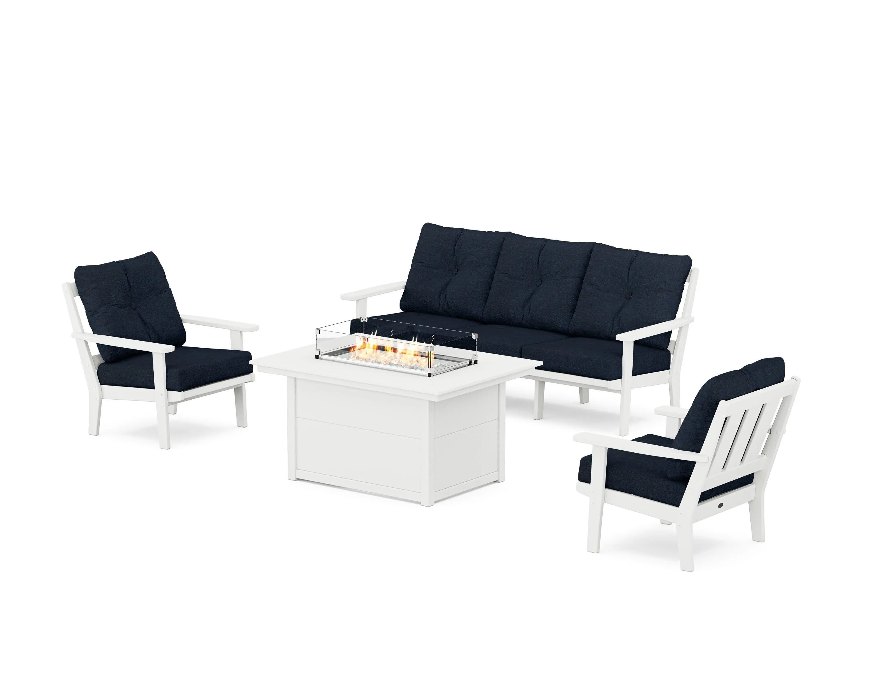 Oxford Deep Seating Fire Pit Table Set