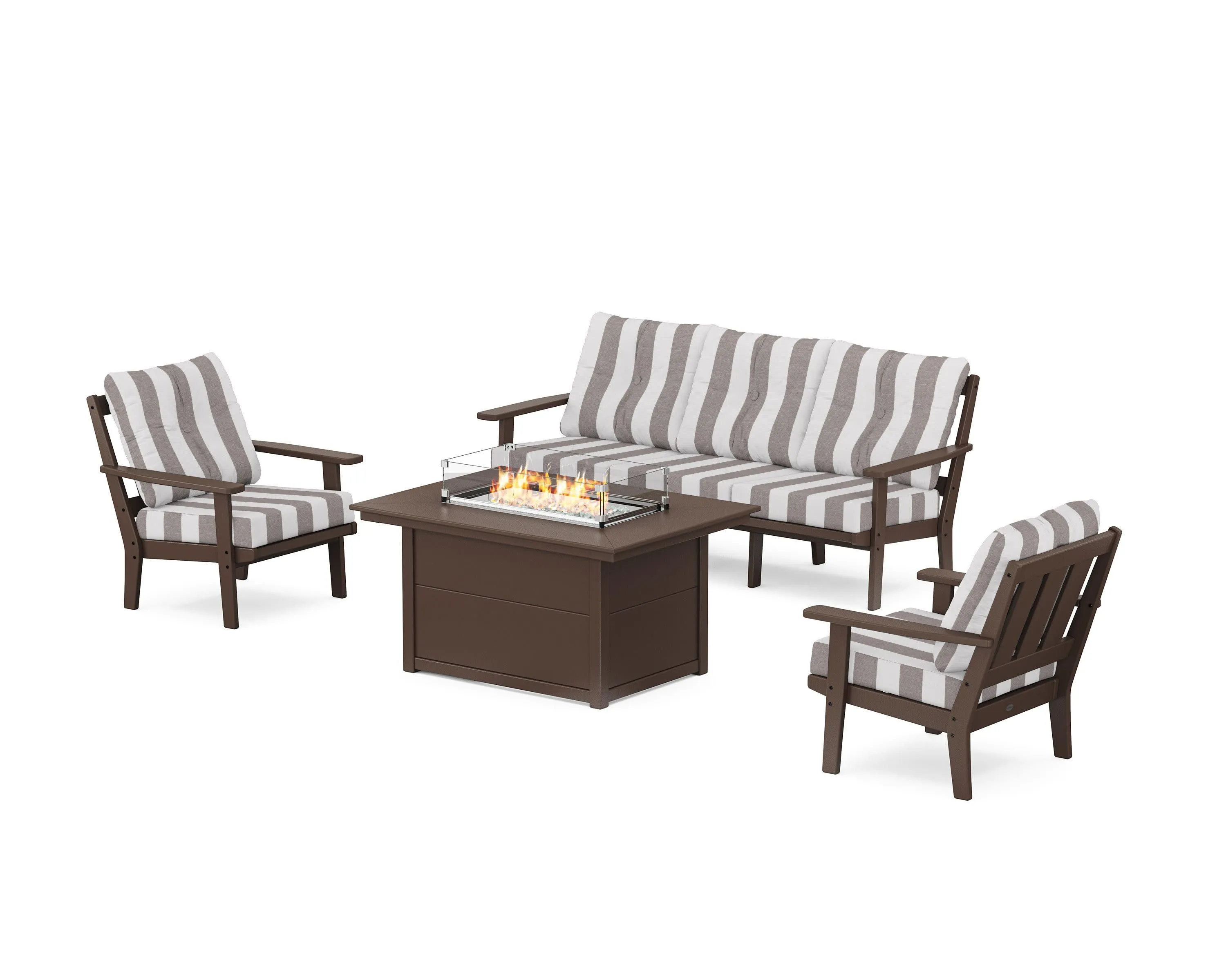 Oxford Deep Seating Fire Pit Table Set