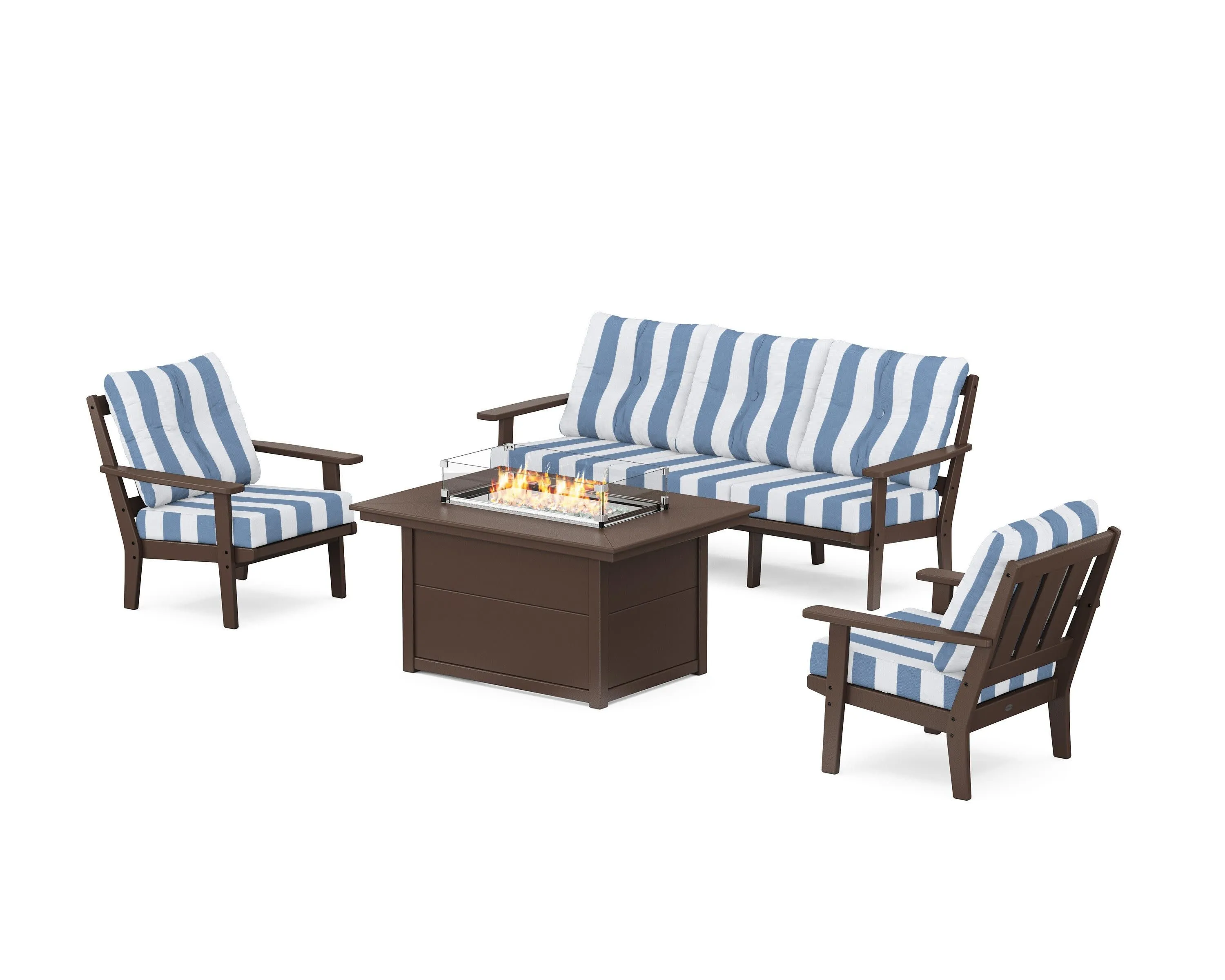 Oxford Deep Seating Fire Pit Table Set