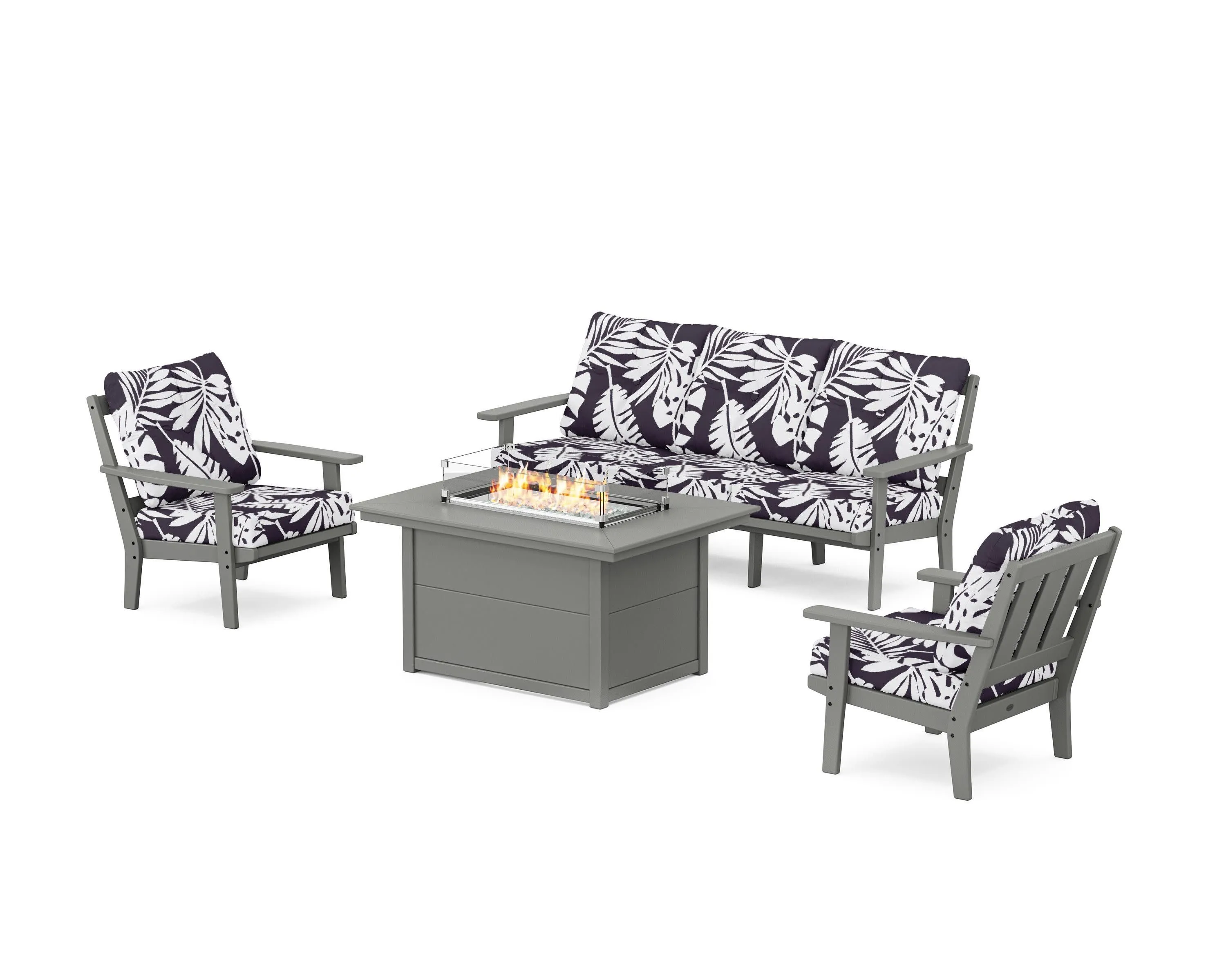 Oxford Deep Seating Fire Pit Table Set