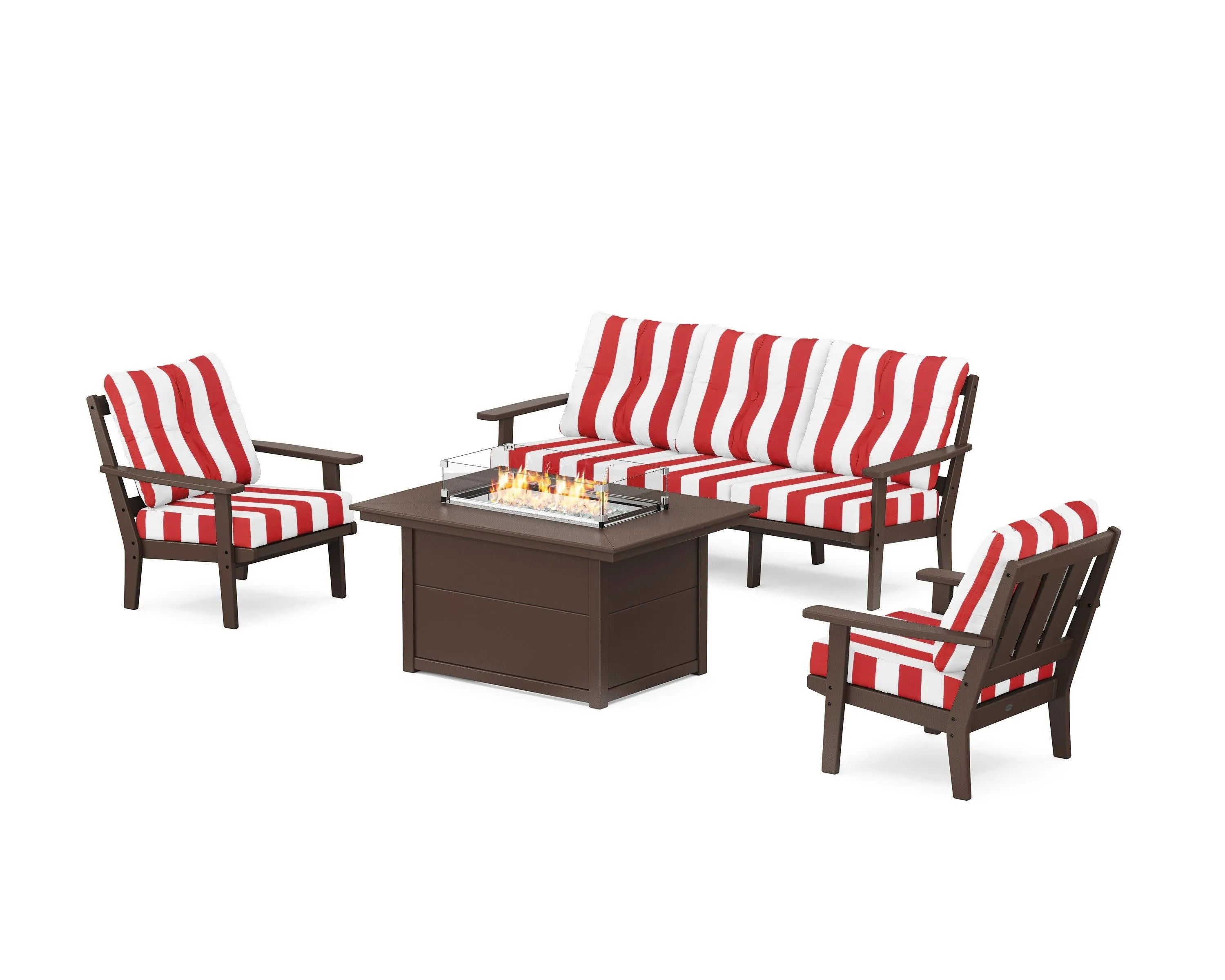 Oxford Deep Seating Fire Pit Table Set