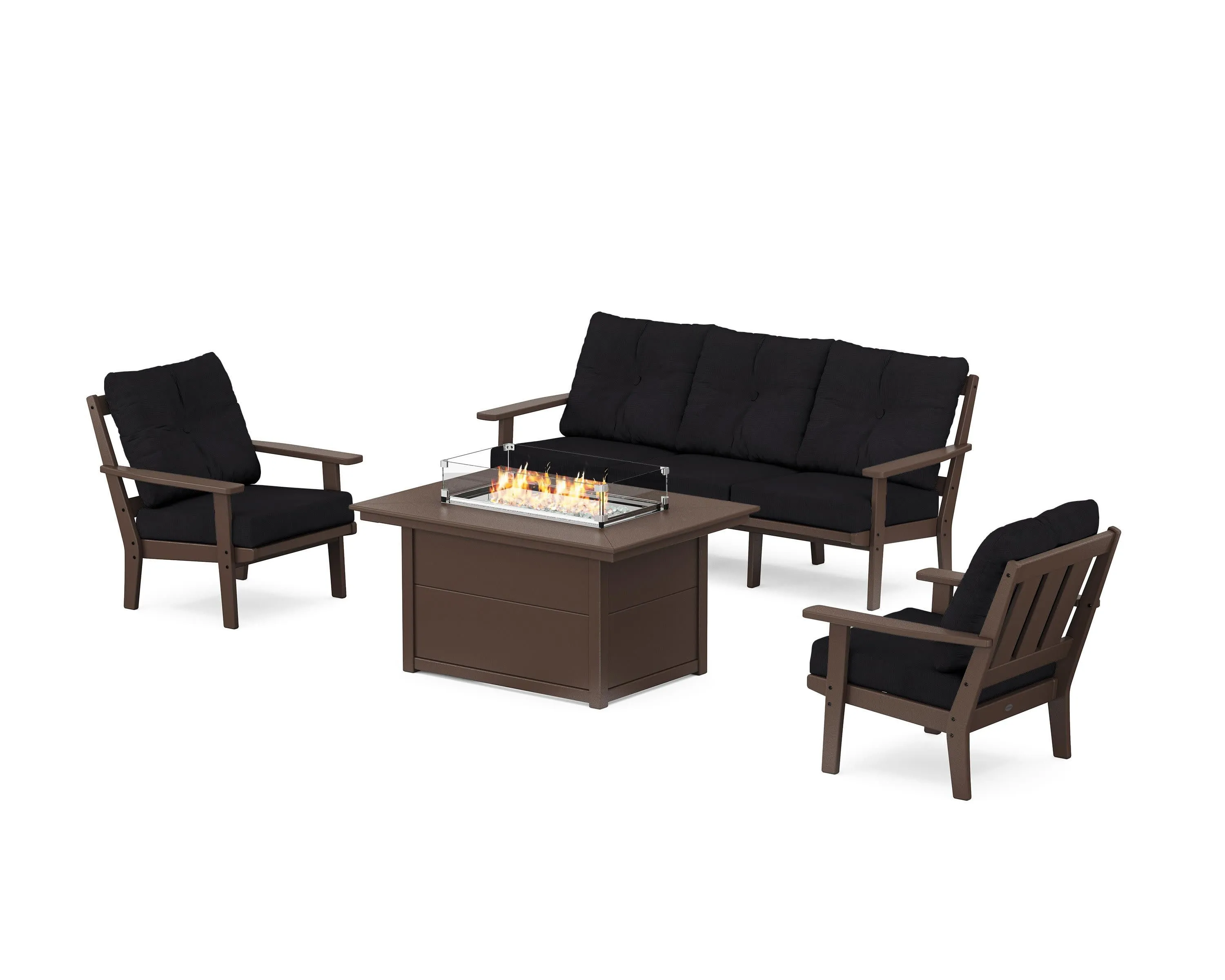 Oxford Deep Seating Fire Pit Table Set