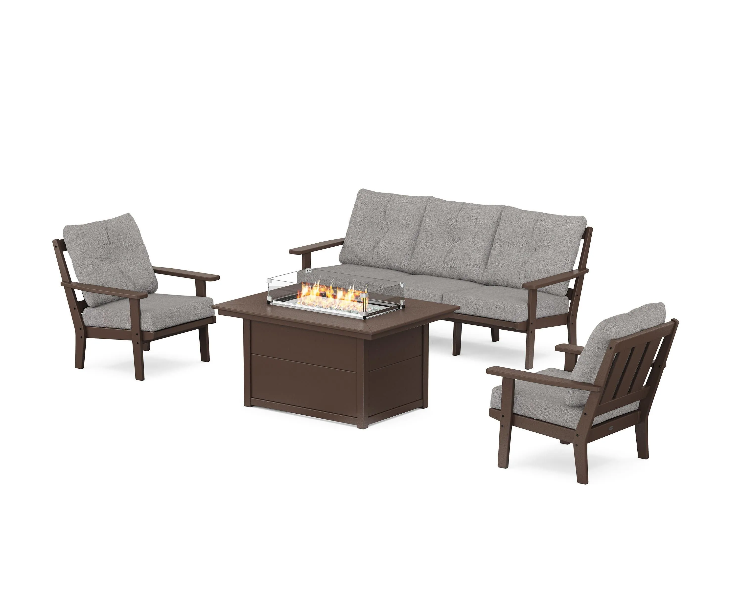 Oxford Deep Seating Fire Pit Table Set