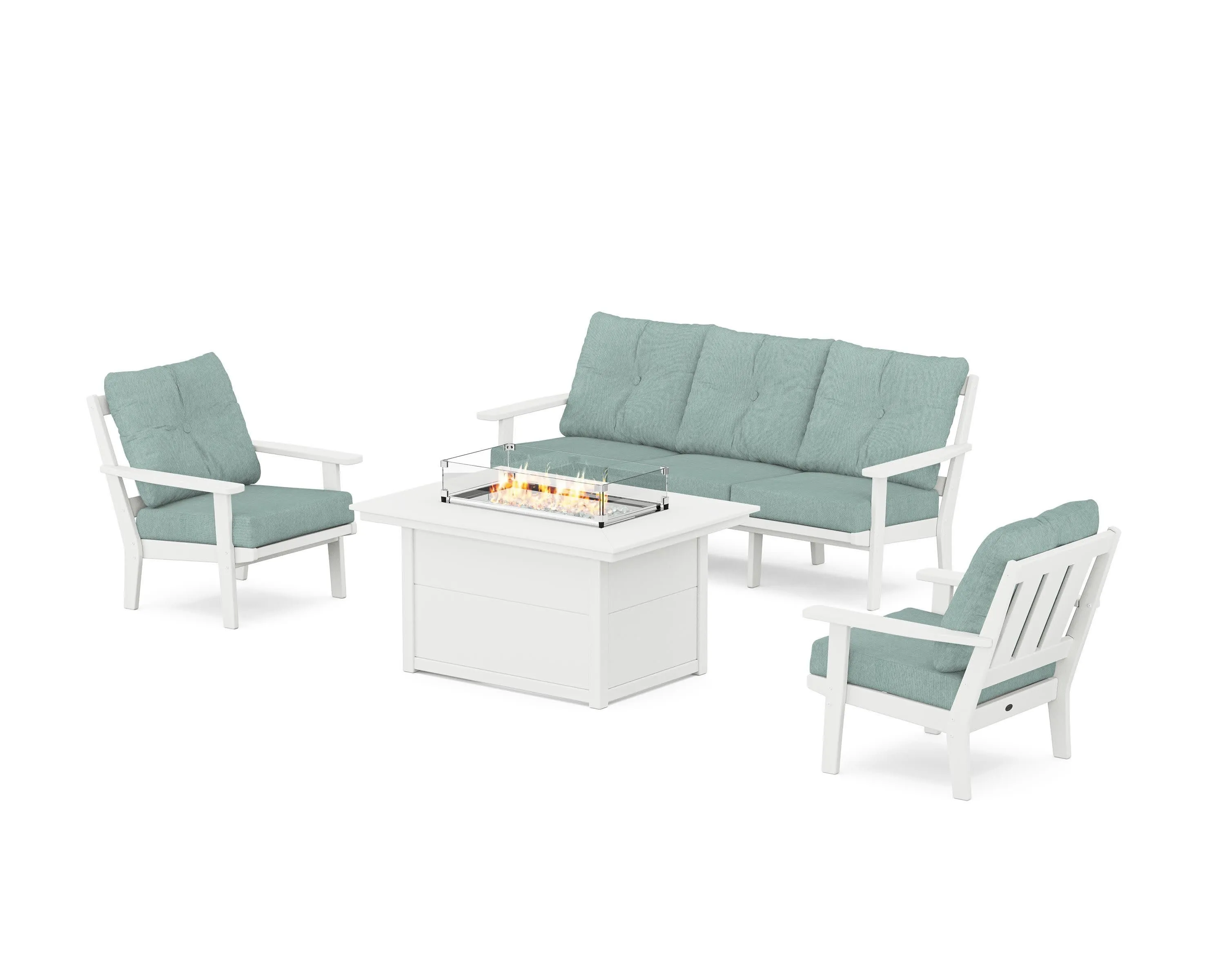 Oxford Deep Seating Fire Pit Table Set