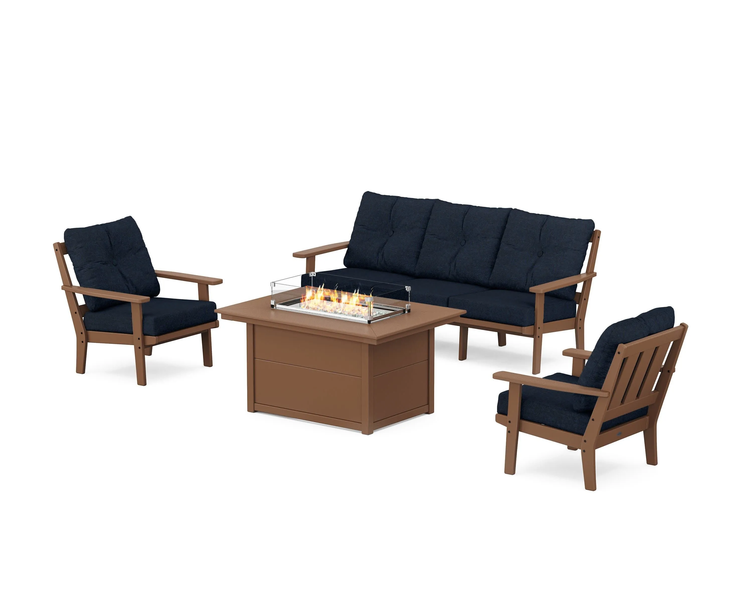 Oxford Deep Seating Fire Pit Table Set