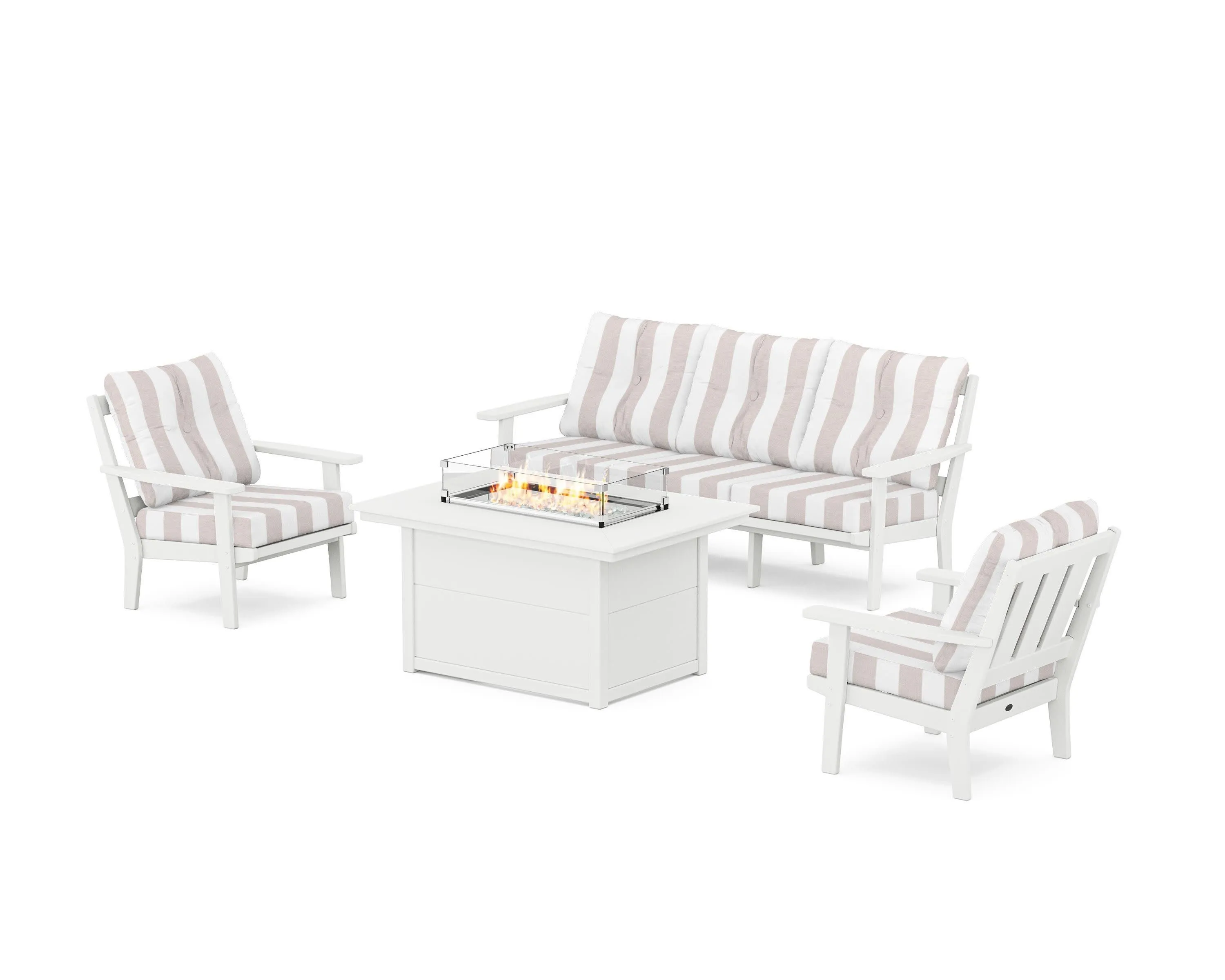 Oxford Deep Seating Fire Pit Table Set