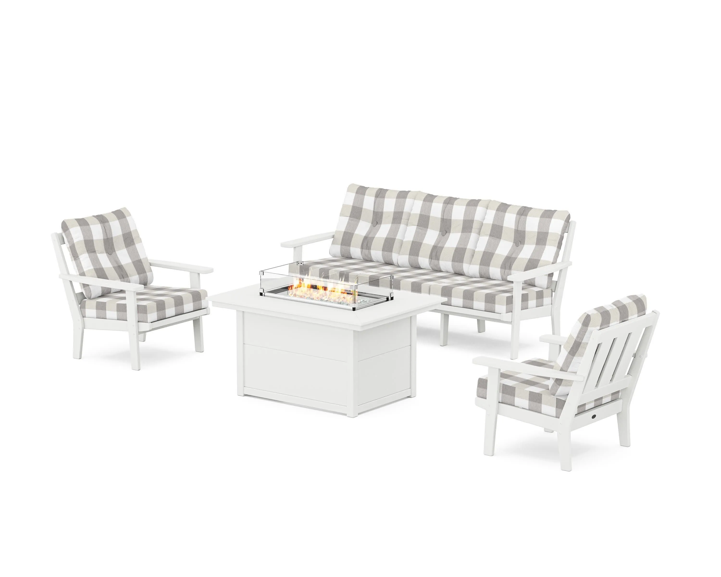 Oxford Deep Seating Fire Pit Table Set