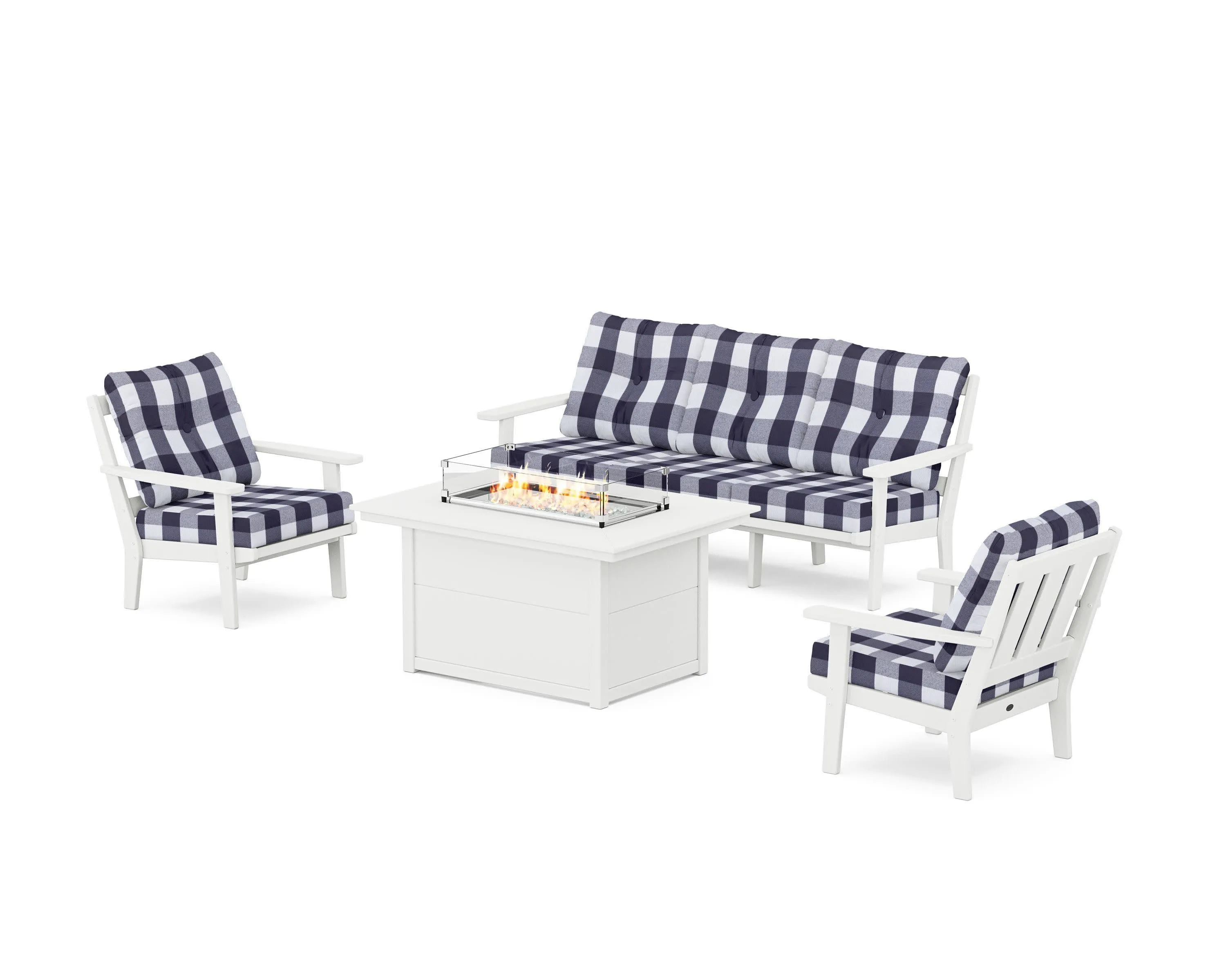 Oxford Deep Seating Fire Pit Table Set