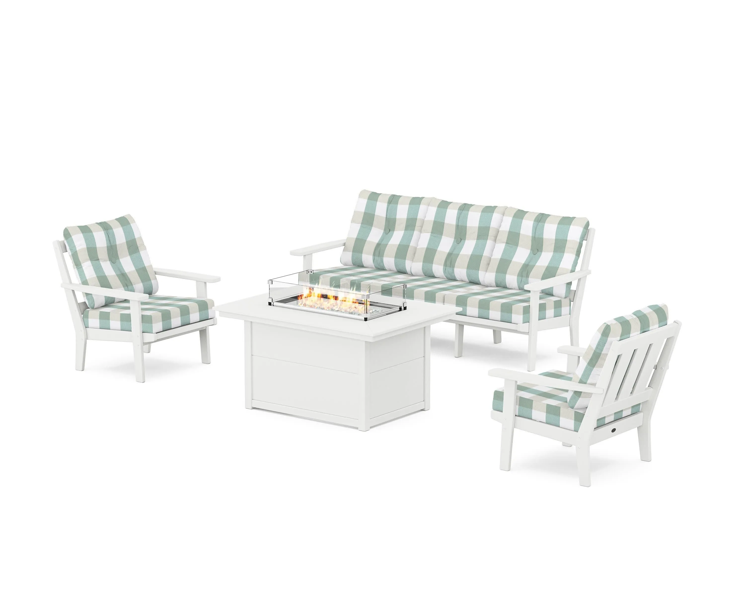 Oxford Deep Seating Fire Pit Table Set