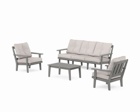 Oxford 4-Piece Deep Seating Set with Sofaoutdoor patio dining furniture set
