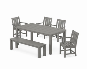 Oxford 6-Piece Parsons Dining Set with Benchoutdoor patio furniture set