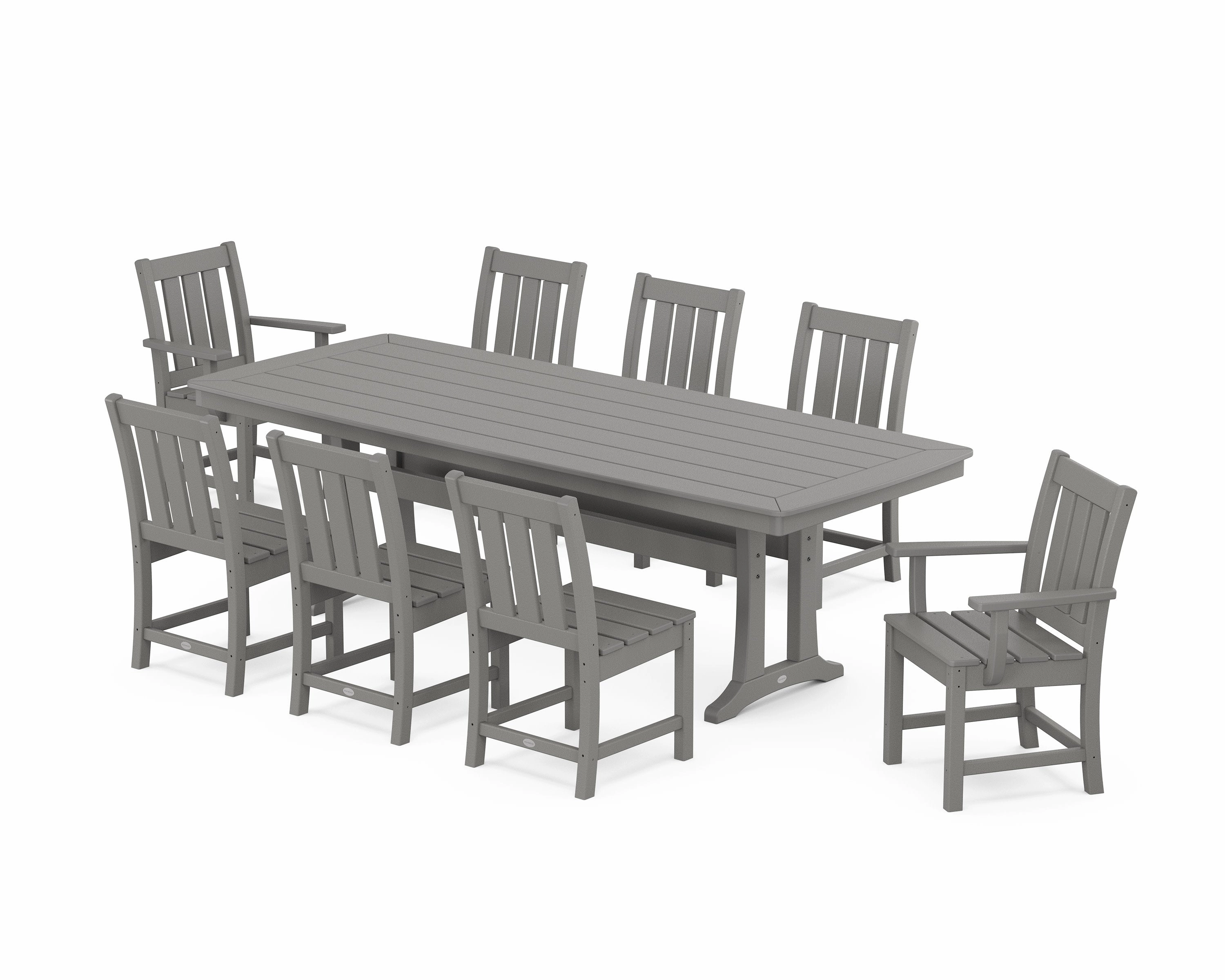 Oxford 9-Piece Dining Set with Trestle Legsoutdoor patio furniture set