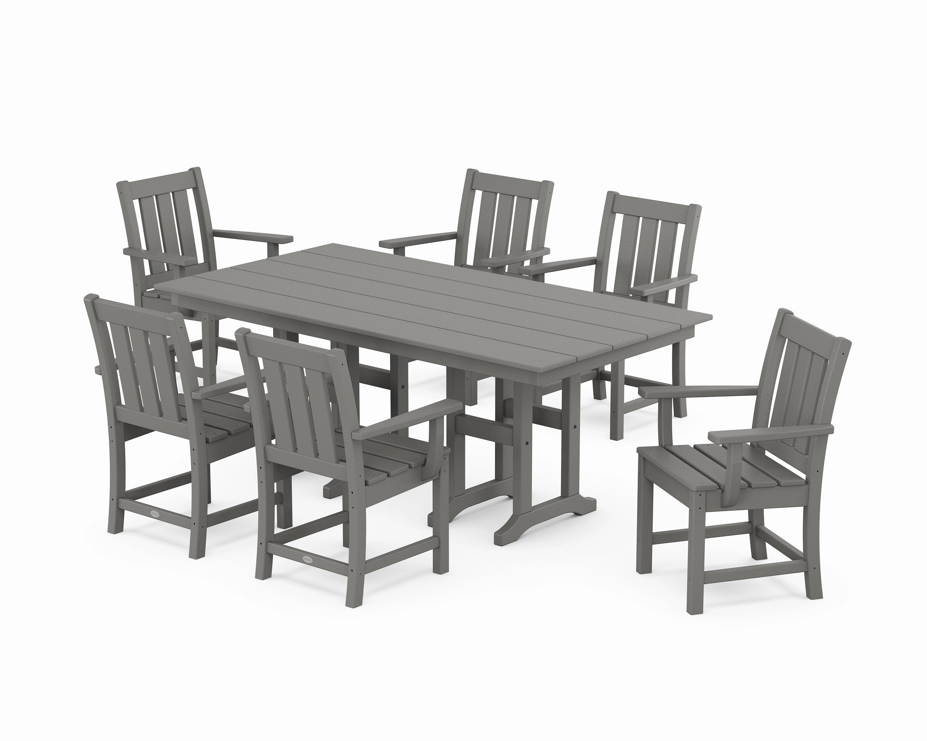 Oxford Arm Chair 7-Piece Farmhouse Dining Setoutdoor patio furniture set