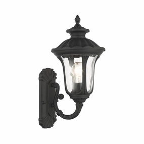Oxford One Light Outdoor Wall Lantern Textured BlackOutdoor wall sconces with motion sensor