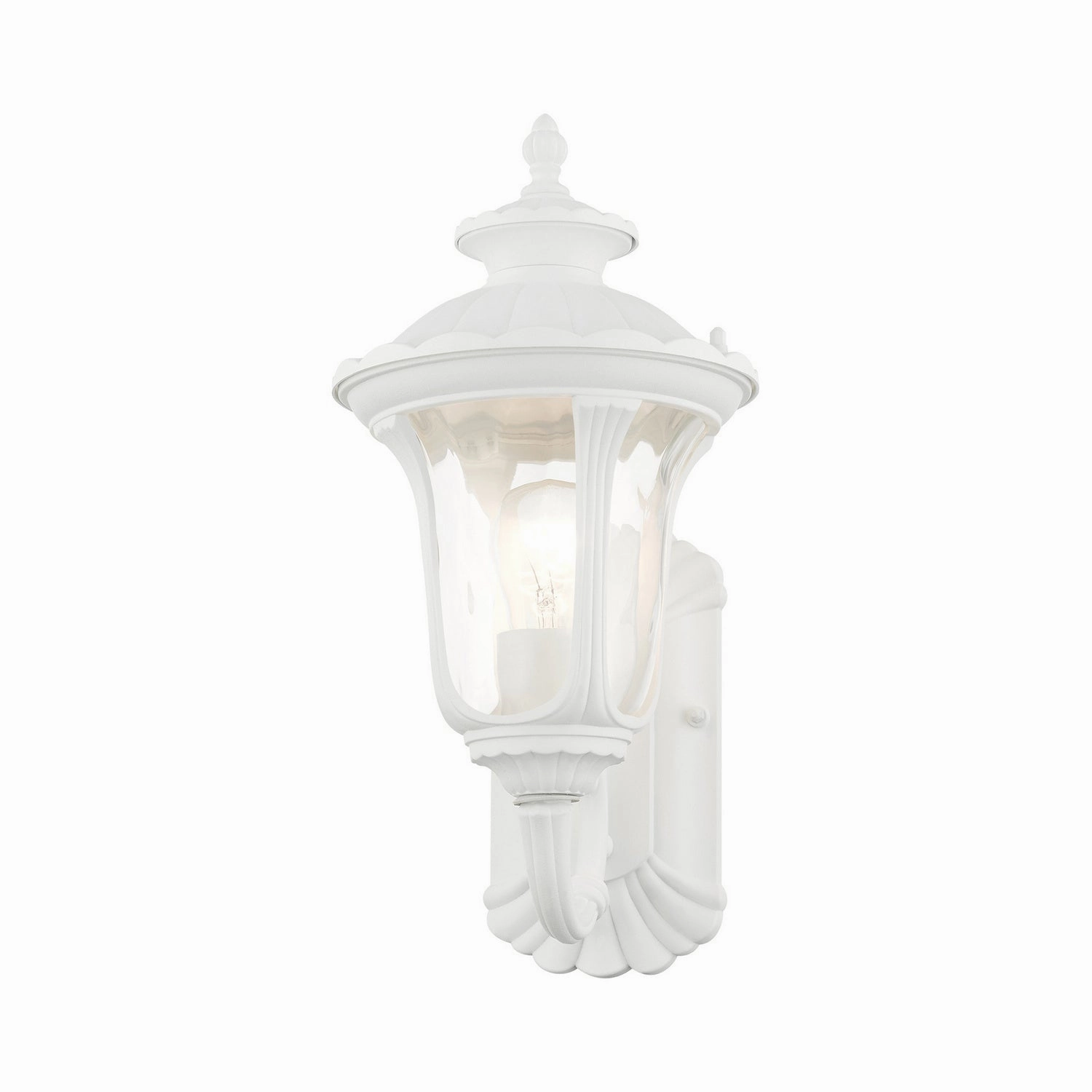 Oxford One Light Outdoor Wall Lantern Textured White