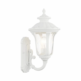 Oxford One Light Outdoor Wall Lantern Textured WhiteOutdoor wall sconces with motion sensor