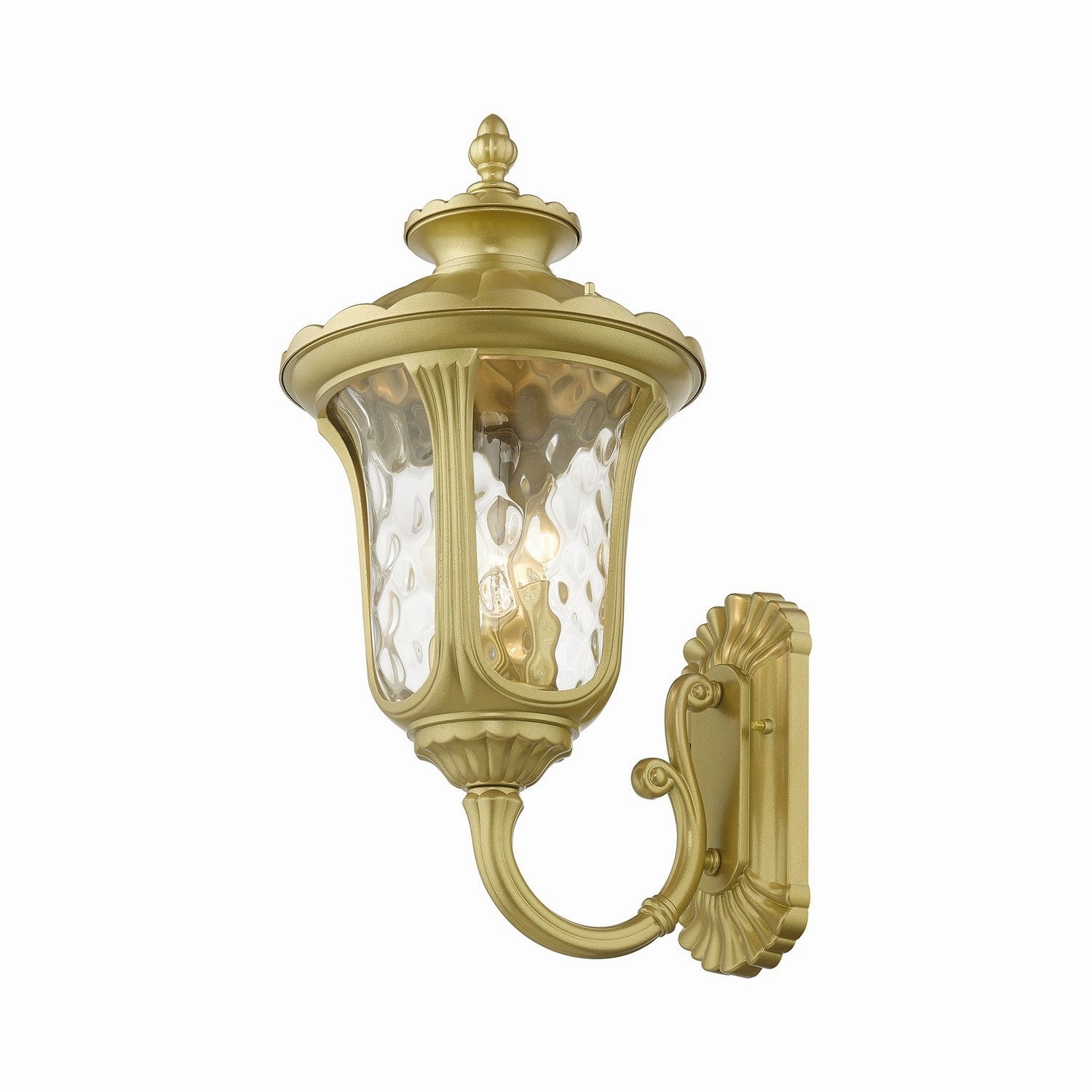 Oxford Three Light Outdoor Wall Lantern Soft Gold