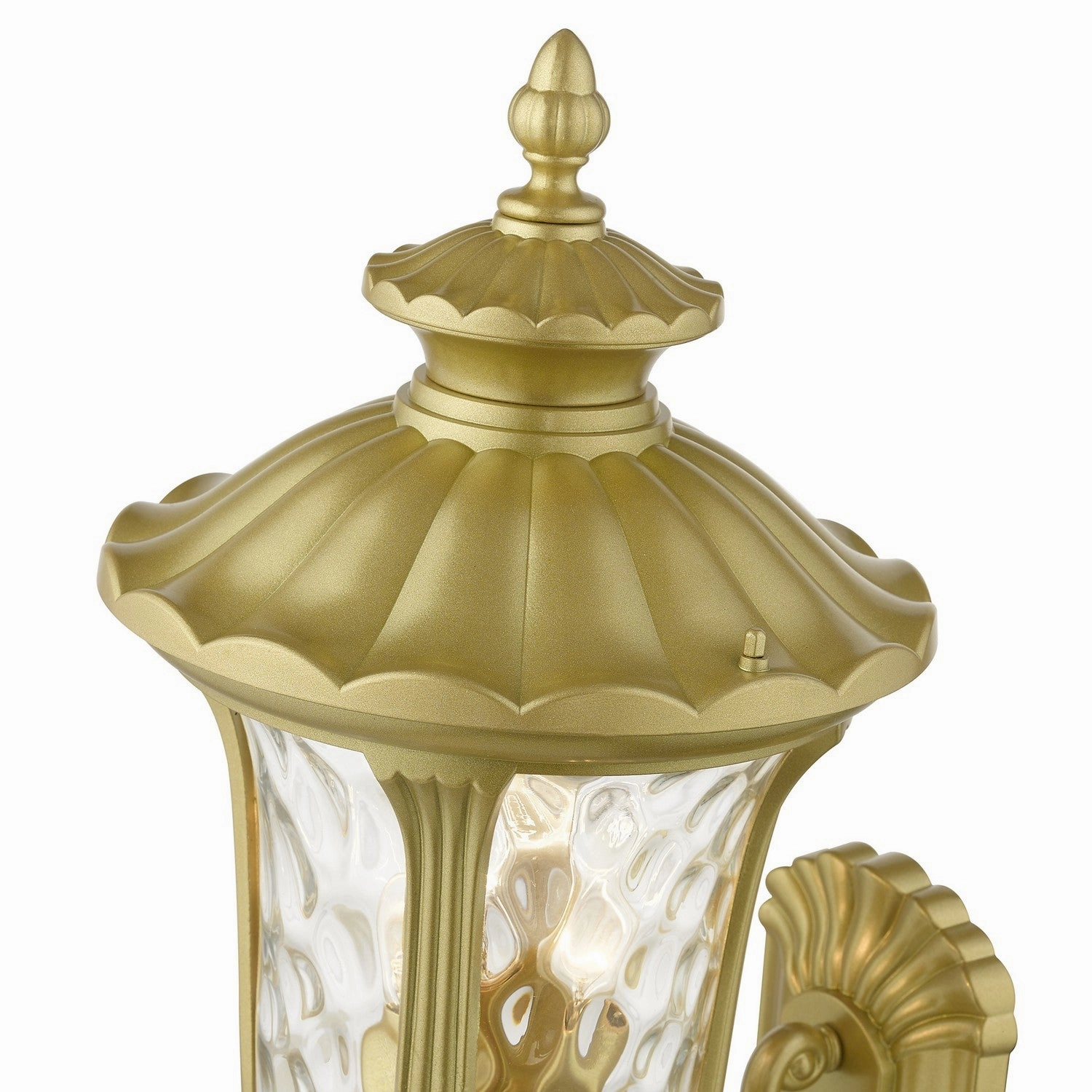 Oxford Three Light Outdoor Wall Lantern Soft Gold