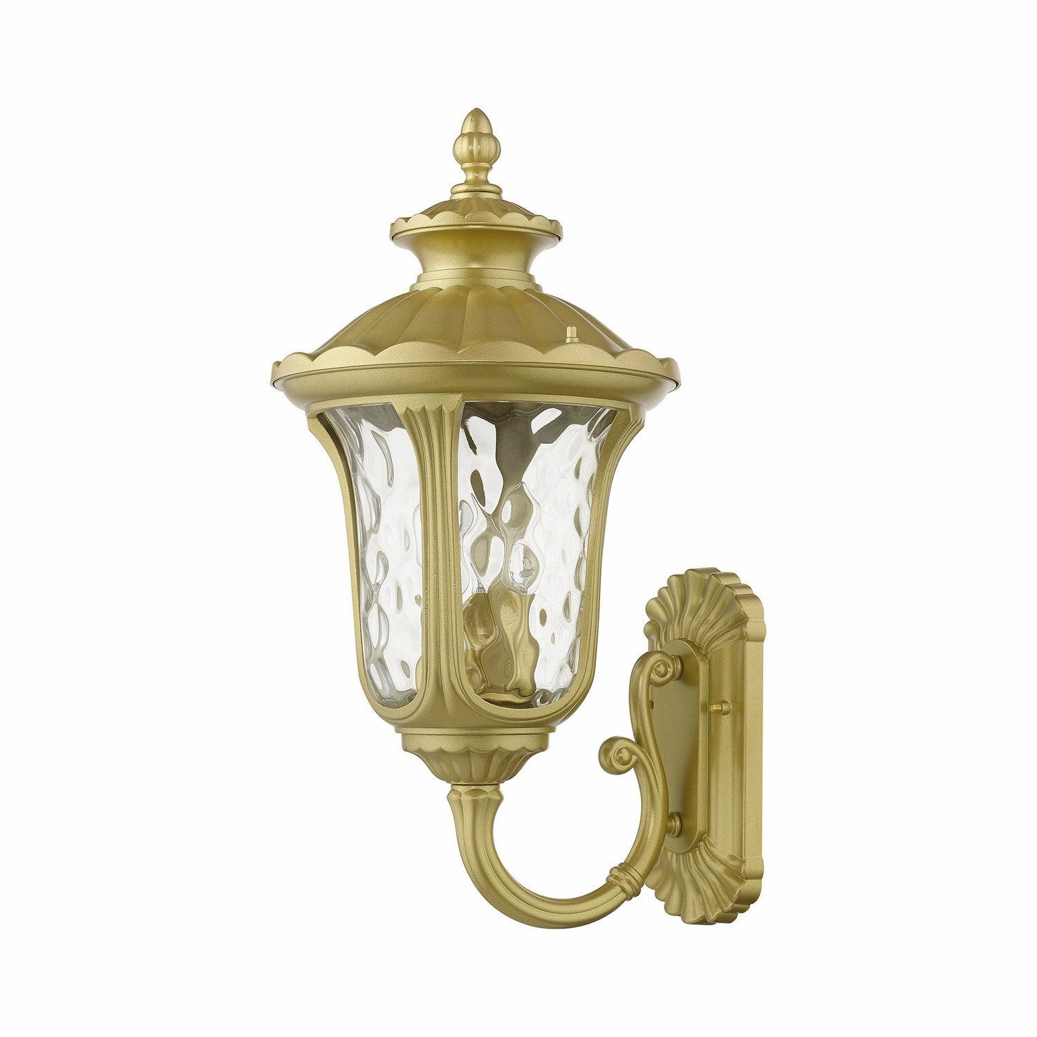 Oxford Three Light Outdoor Wall Lantern Soft Gold