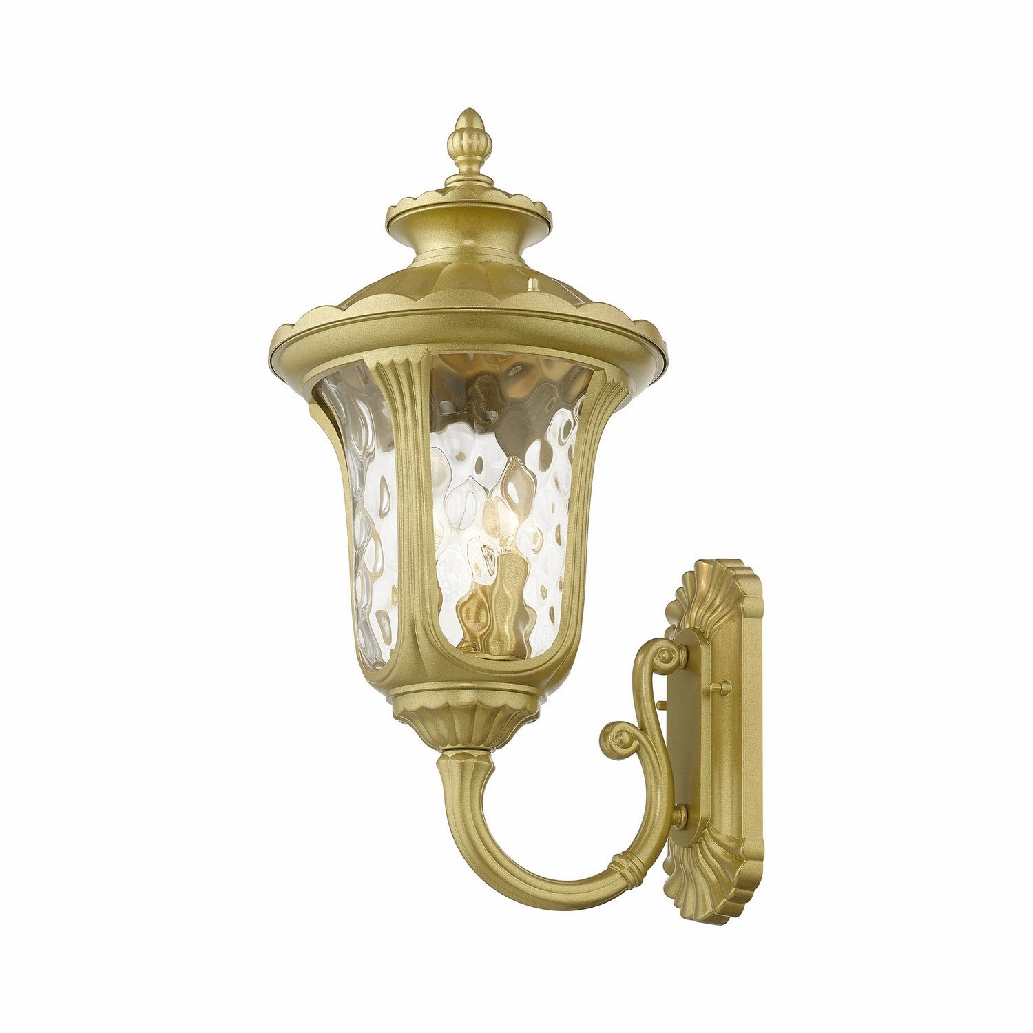 Oxford Three Light Outdoor Wall Lantern Soft Gold
