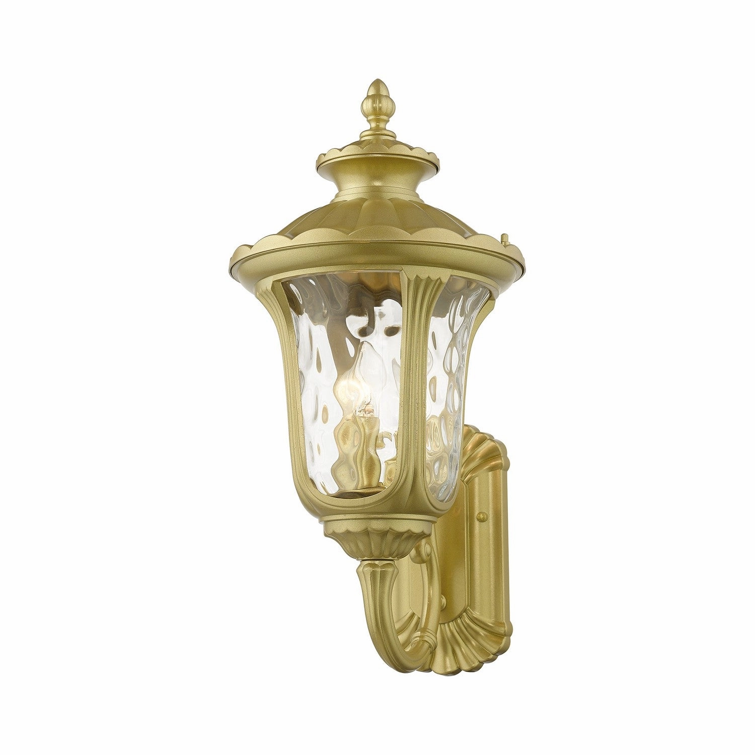 Oxford Three Light Outdoor Wall Lantern Soft Gold