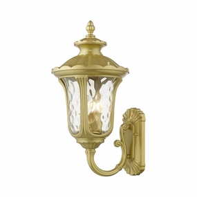 Oxford Three Light Outdoor Wall Lantern Soft GoldOutdoor wall sconces with motion sensor