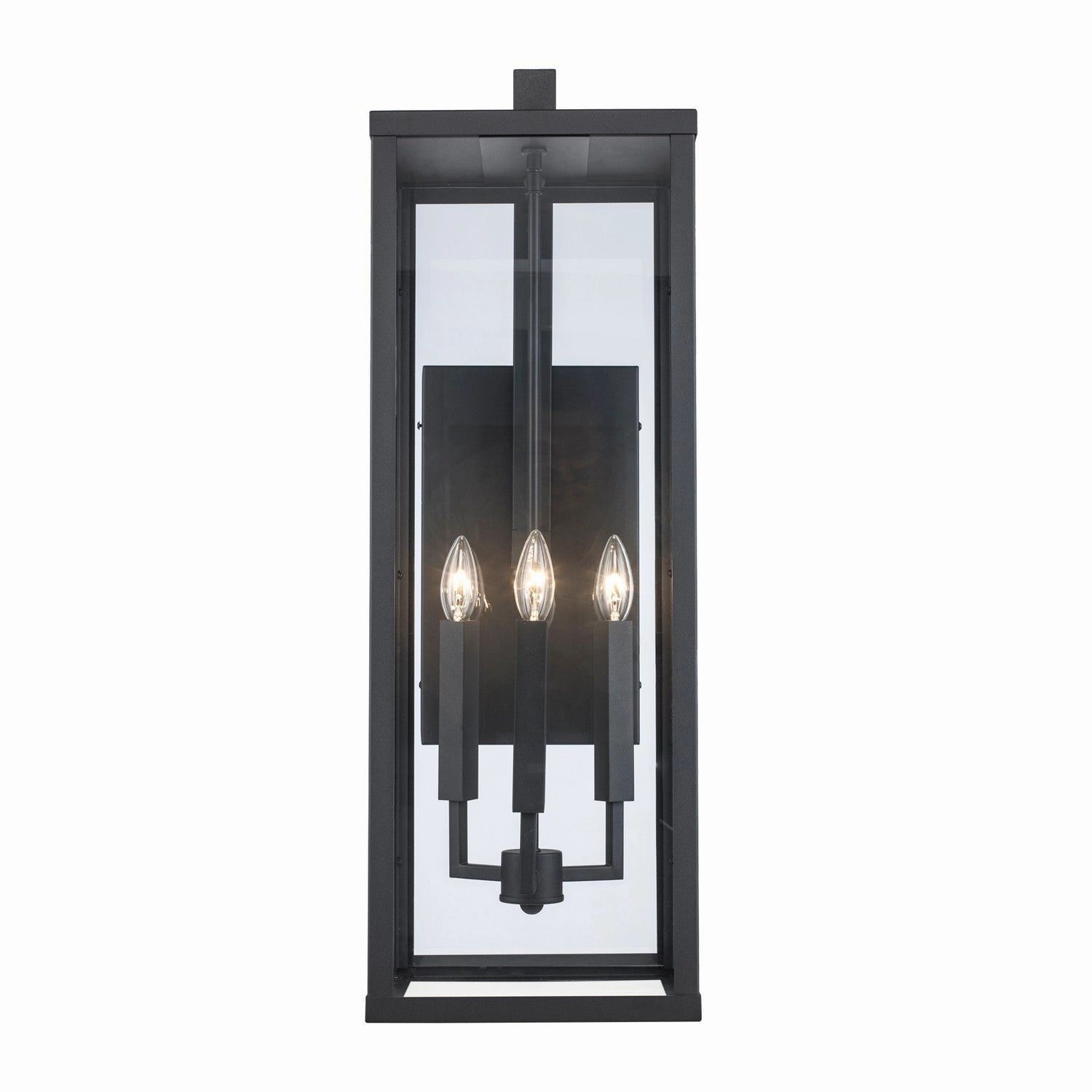 Oxford Three Light Outdoor Wall Mount BlackOutdoor wall sconces with motion sensor