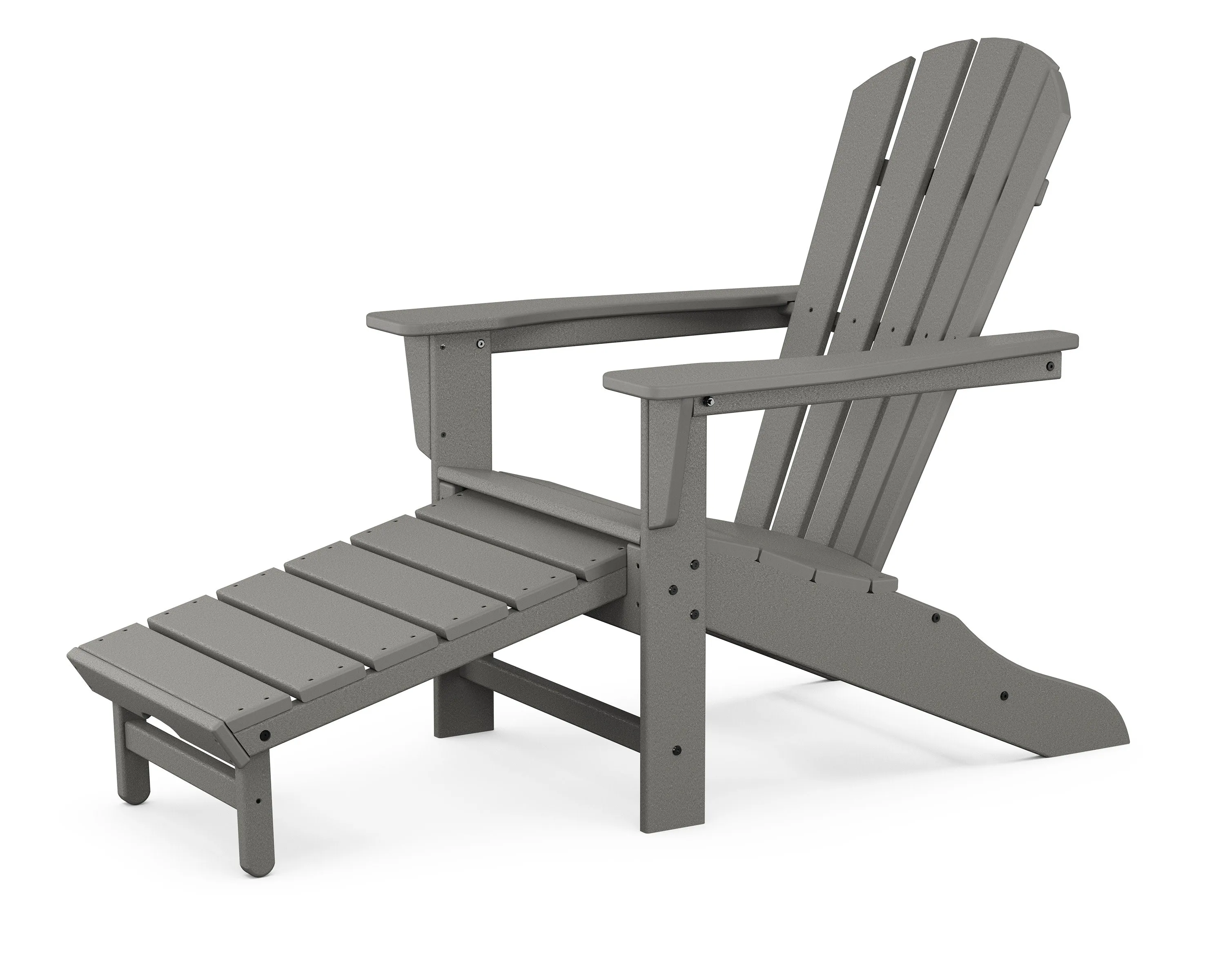 Palm Coast Ultimate Adirondack with Hideaway Ottomanoutdoor patio dining furniture set